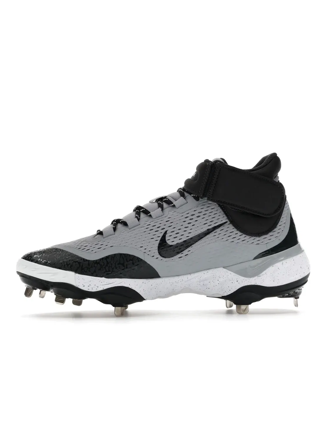 Мужские бутсы Nike Alpha Huarache Elite 4 Mid — изображение 3 из 4, серый/белый/темный серый
