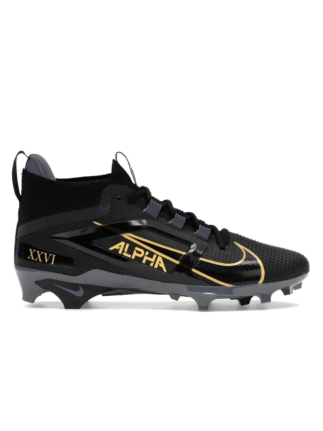 Мужские бутсы с высокой посадкой Nike Alpha Menace 4 Elite — изображение 1 из 4, черный/светлый