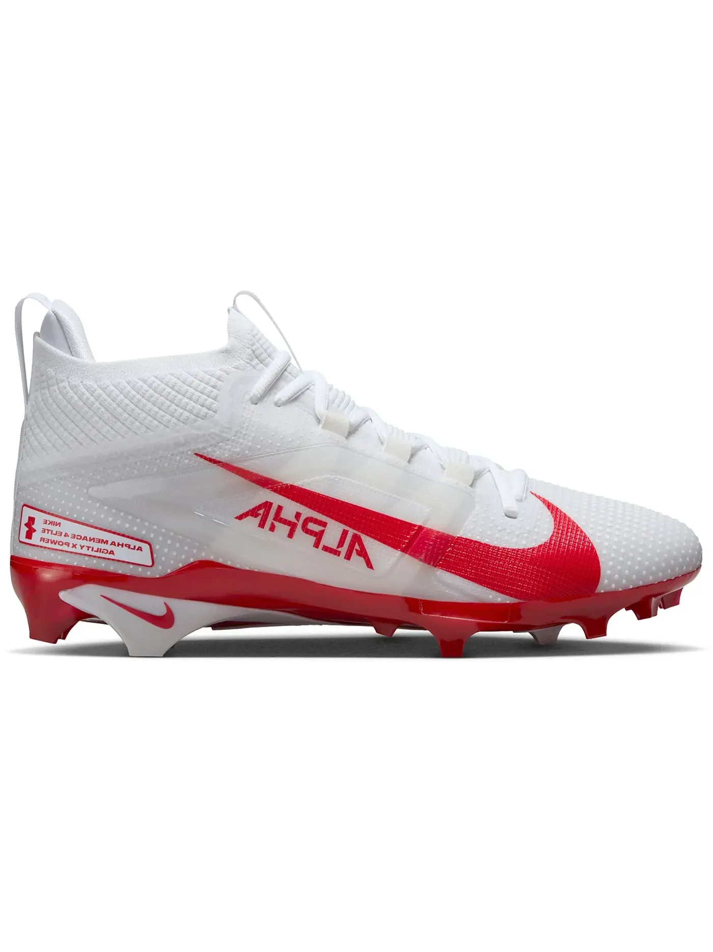 Мужские бутсы Nike Alpha Menace 4 Elite — изображение 1 из 1, белый/красный//красный
