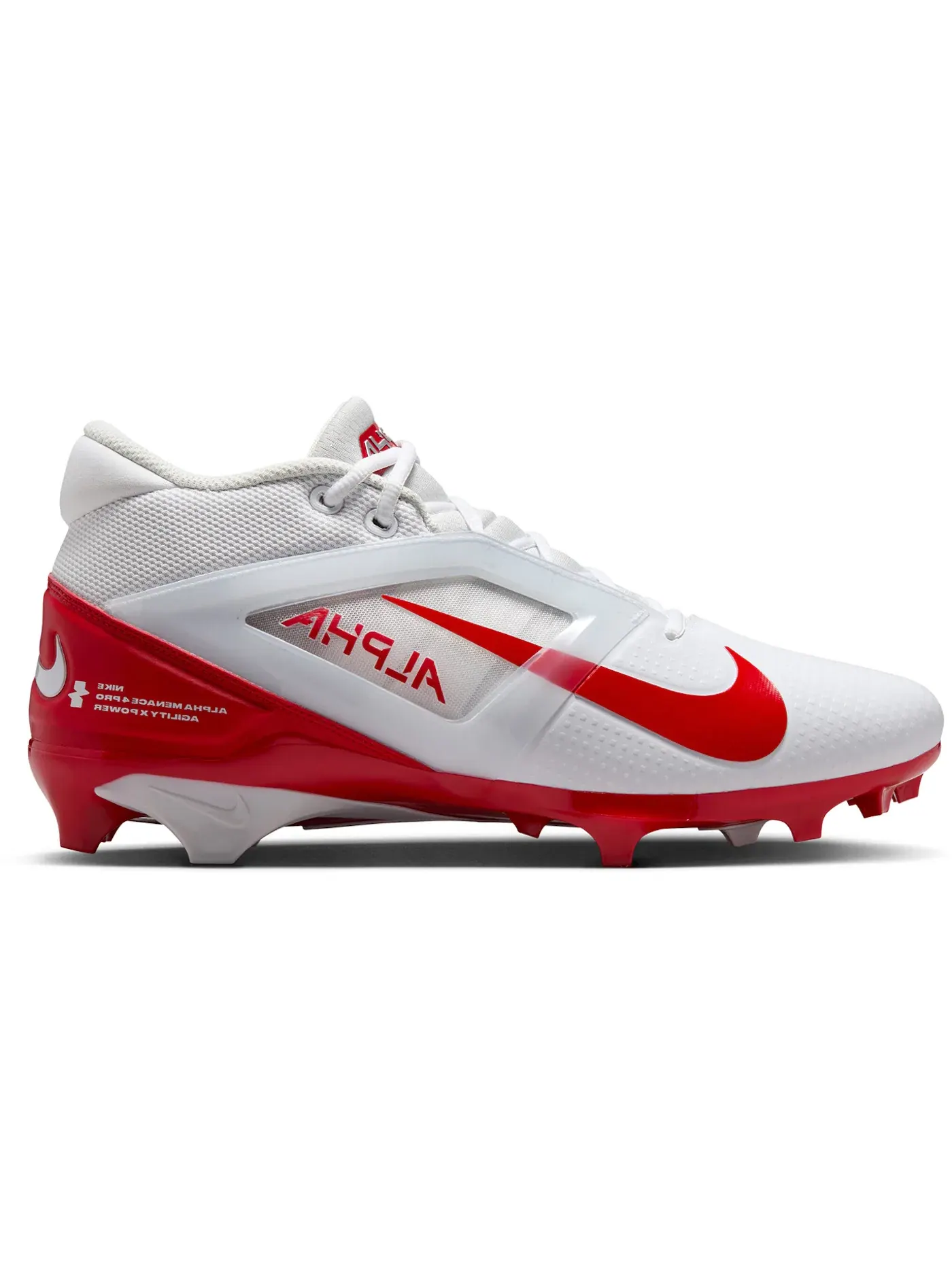 Мужские бутсы Nike Alpha Menace 4 Pro — изображение 1 из 1, белый/красный//красный