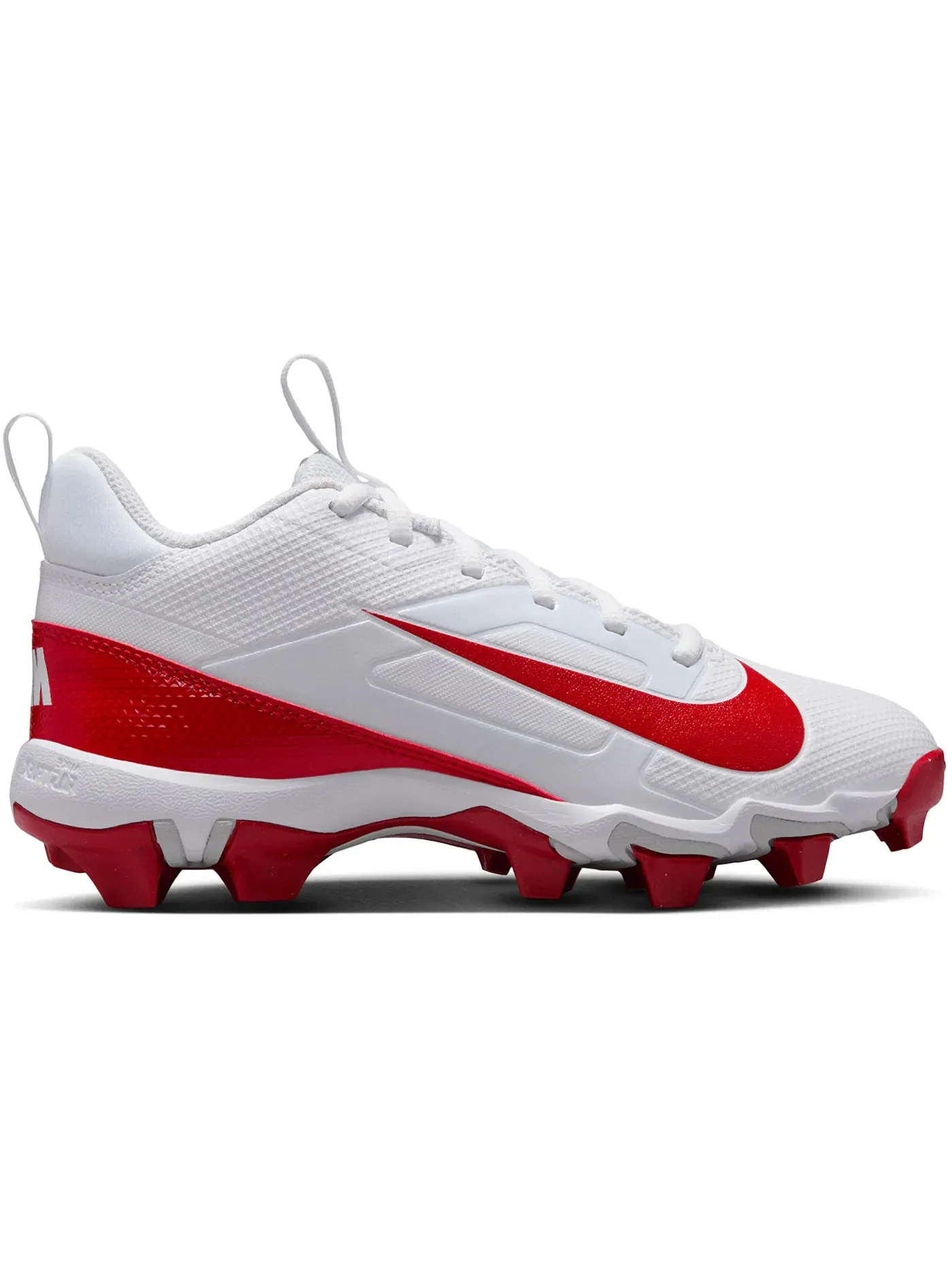 Детские бутсы для мальчиков с шипами Nike Alpha Menace 4 Shark — изображение 1 из 1, белый/красный//красный