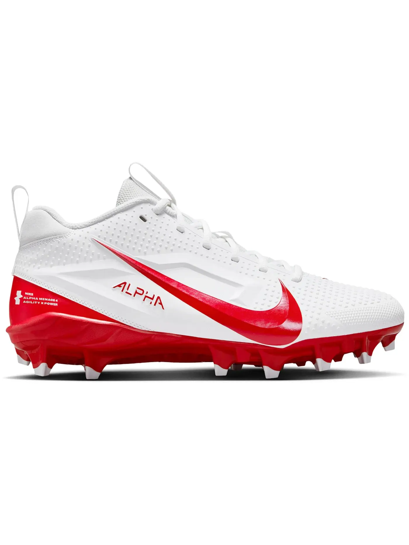 Мужские бутсы Nike Alpha Menace 4 Varsity — изображение 1 из 1, белый/красный//красный