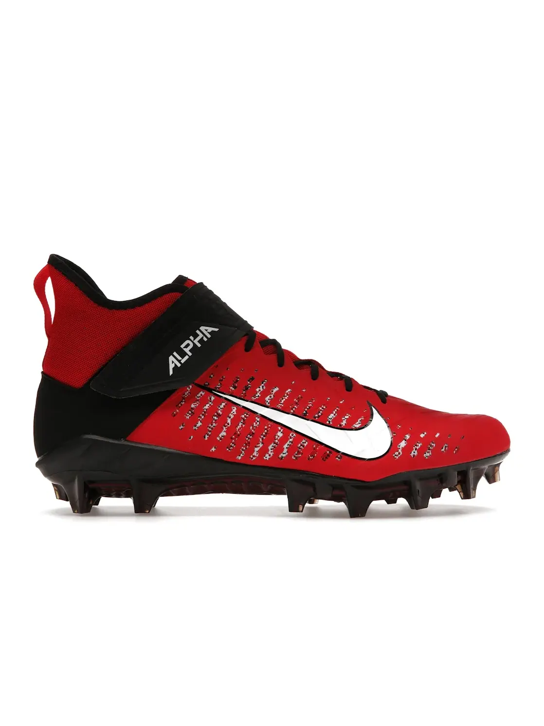 Мужские бутсы с высоким верхом Nike Alpha Menace Pro 2 Mid — изображение 1 из 4, красный/черный/белый