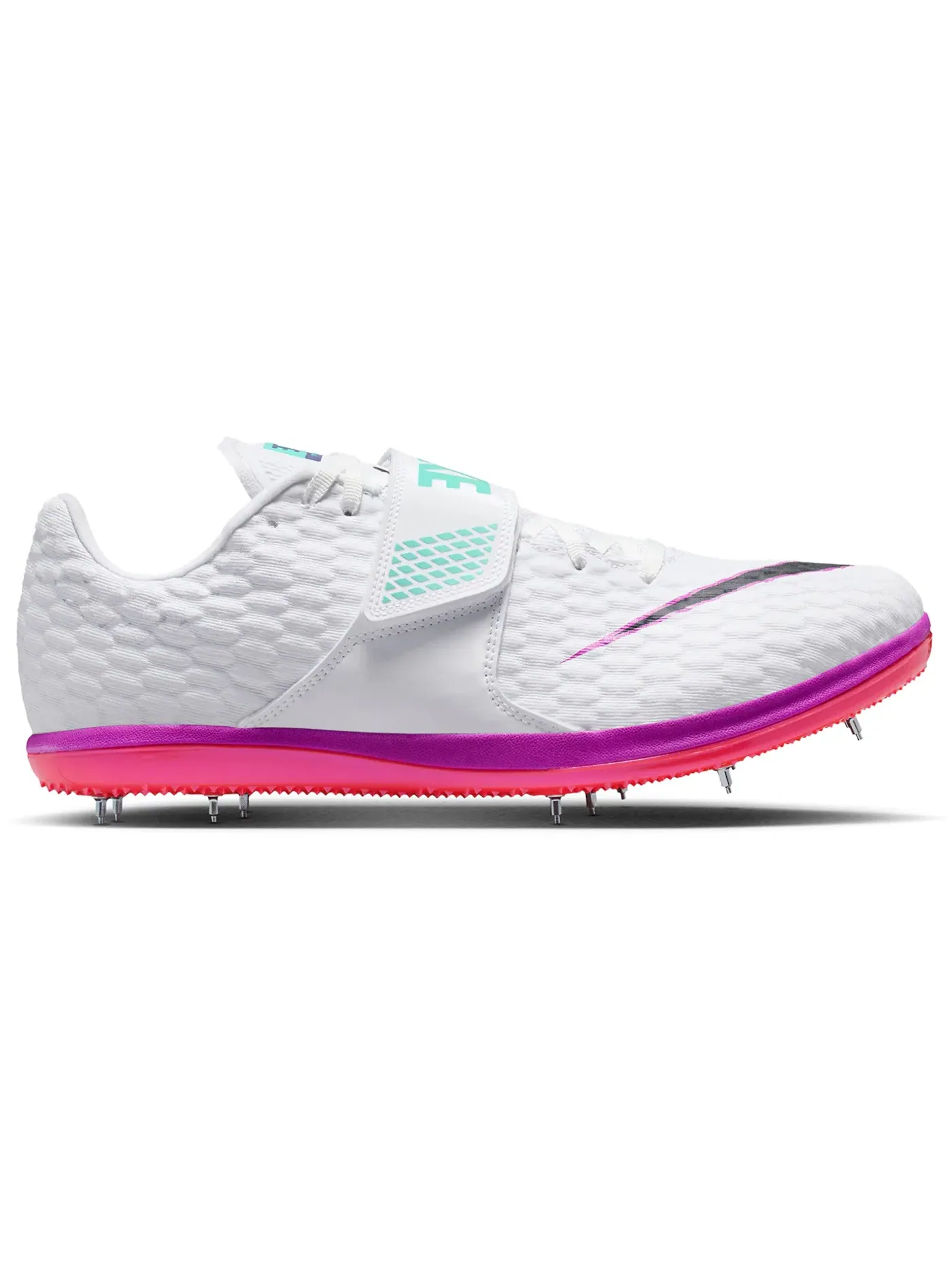 Мужские шиповки High Jump Elite Nike — изображение 1 из 1, белый/яркий/фиолетовый