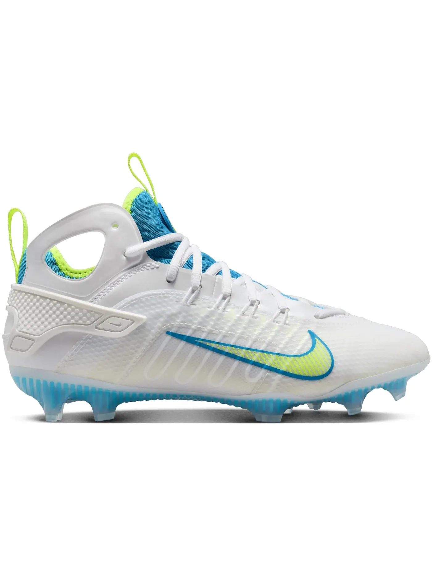 Мужские бутсы Nike Huarache 9 Elite Mid LAX SE — изображение 1 из 1, белый/синий