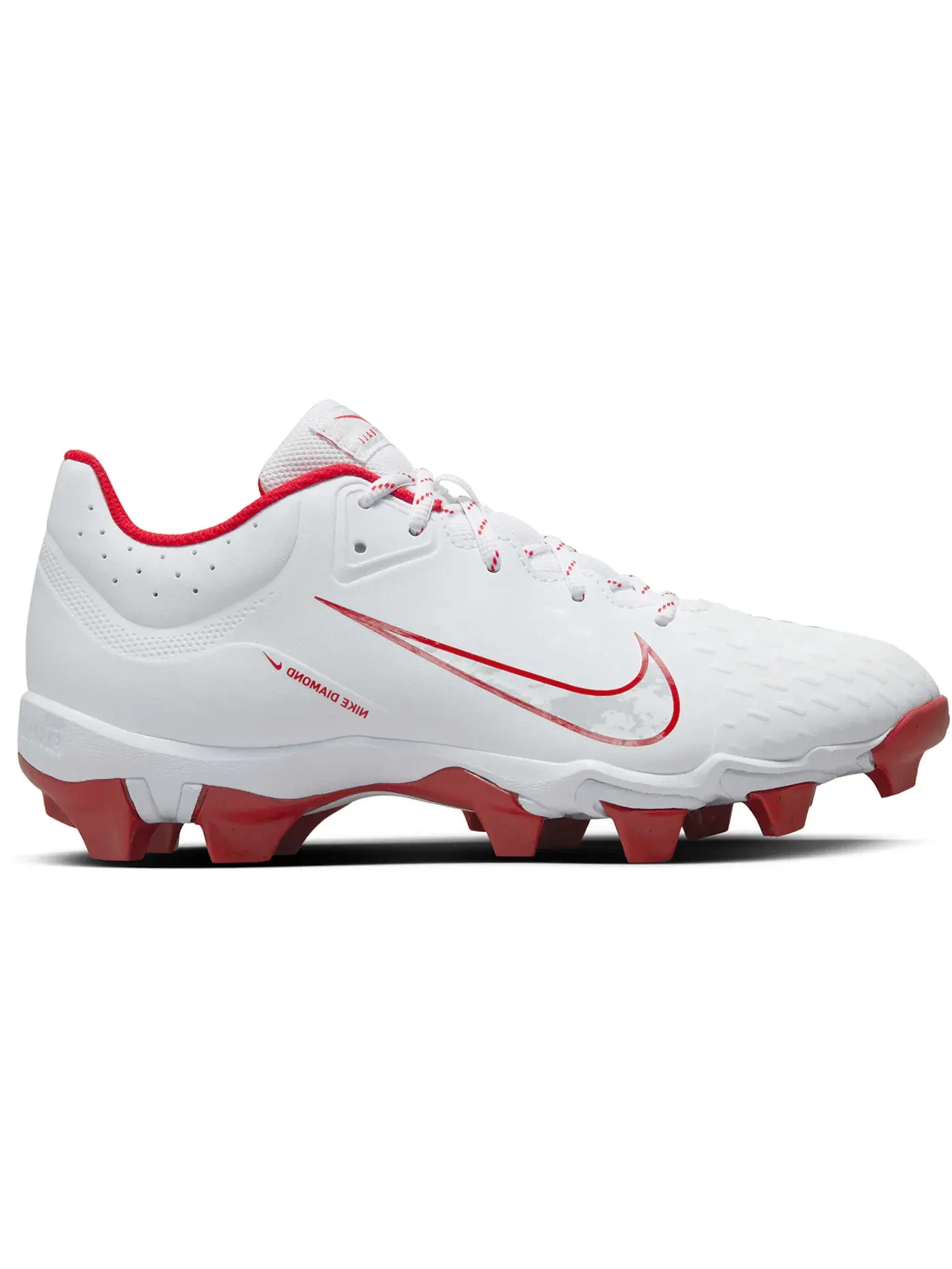 Женские бутсы Nike Hyperdiamond 4 Keystone — изображение 1 из 1, белый/платиновый/красный