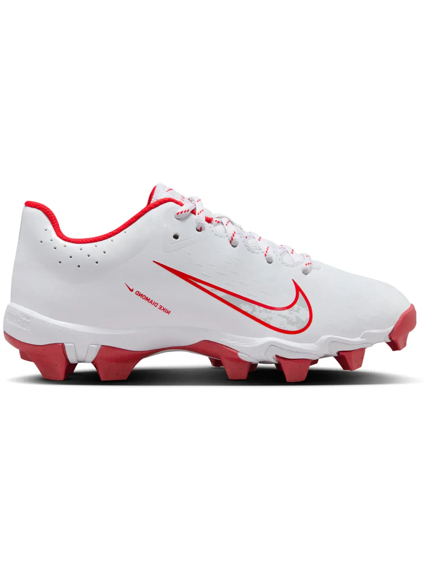 Детские бутсы Nike Hyperdiamond 4 Keystone — изображение 1 из 1, белый платиновый красный