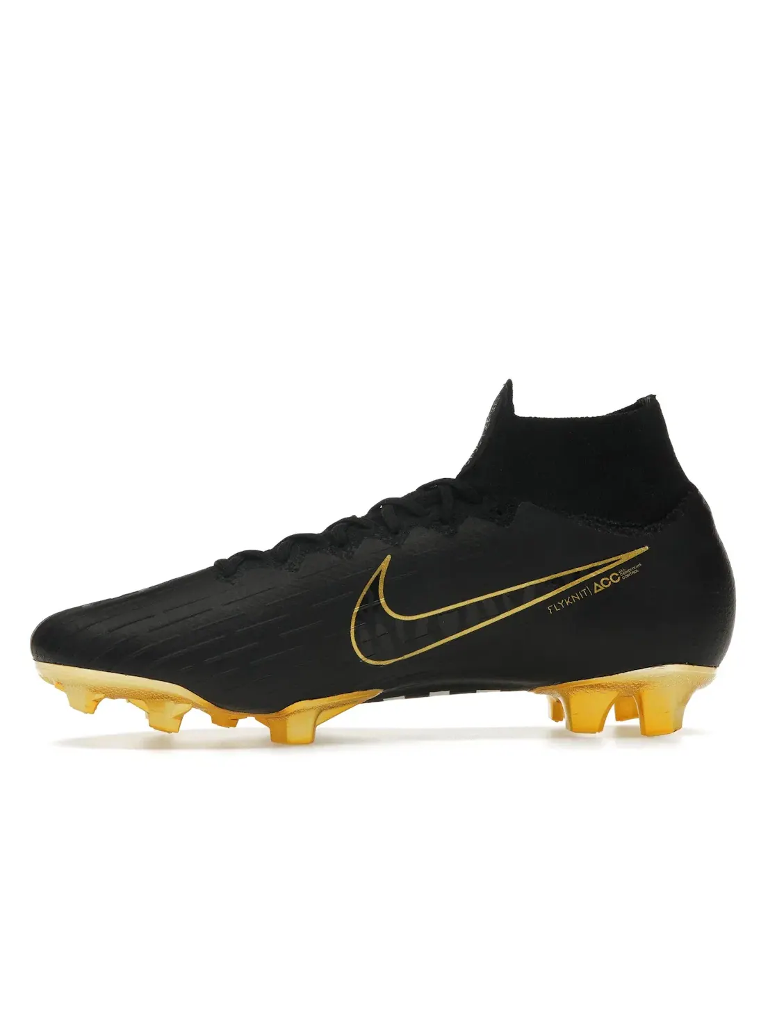 Мужские бутсы футбольные с шипами Nike Mercurial Superfly 6 Elite CR7 FG — изображение 3 из 4, черный/золотистый