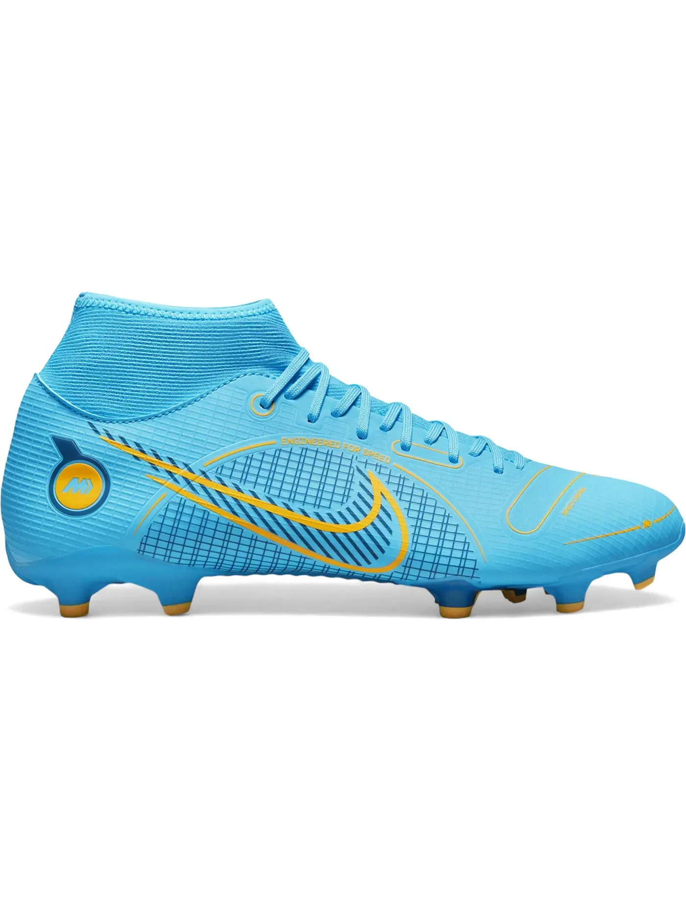 Мужские бутсы с принтом Nike Mercurial Superfly 8 Academy MG — изображение 1 из 1, синий//оранжевый