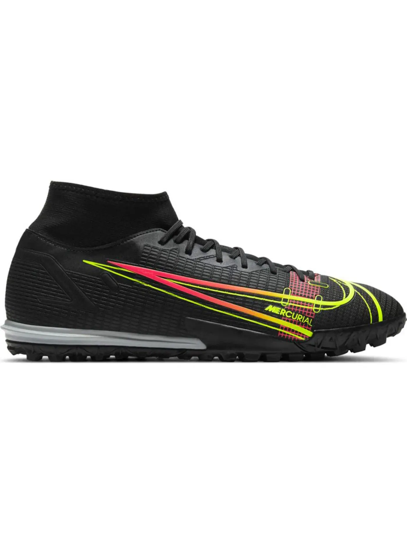 Мужские бутсы с принтом Nike Mercurial Superfly 8 Academy TF — изображение 1 из 1, черный/черный