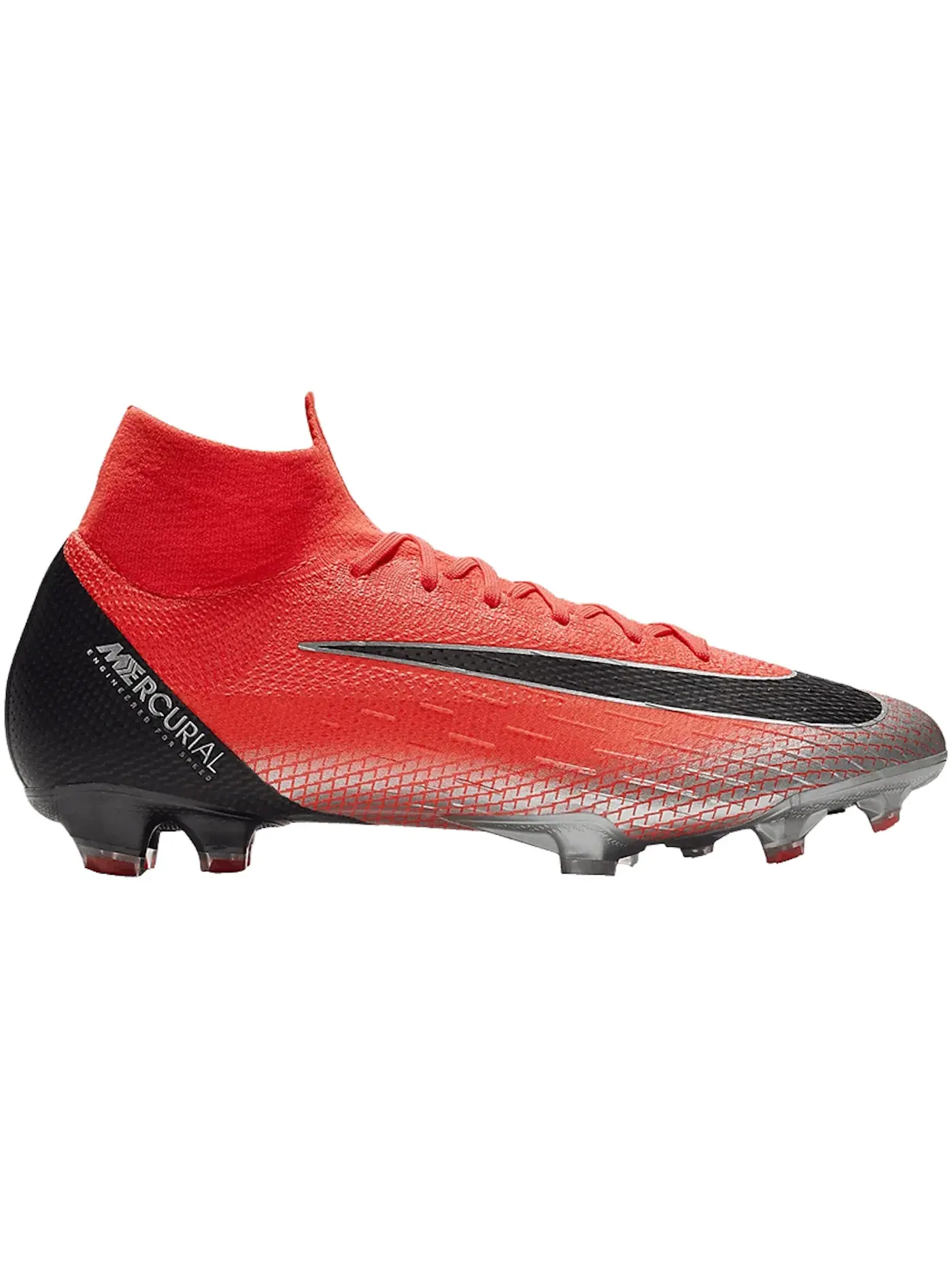 Мужские бутсы для футбола с высоким верхом Nike Mercurial Superfly 8 Elite CR7 FG — изображение 1 из 1, черный-серебристый
