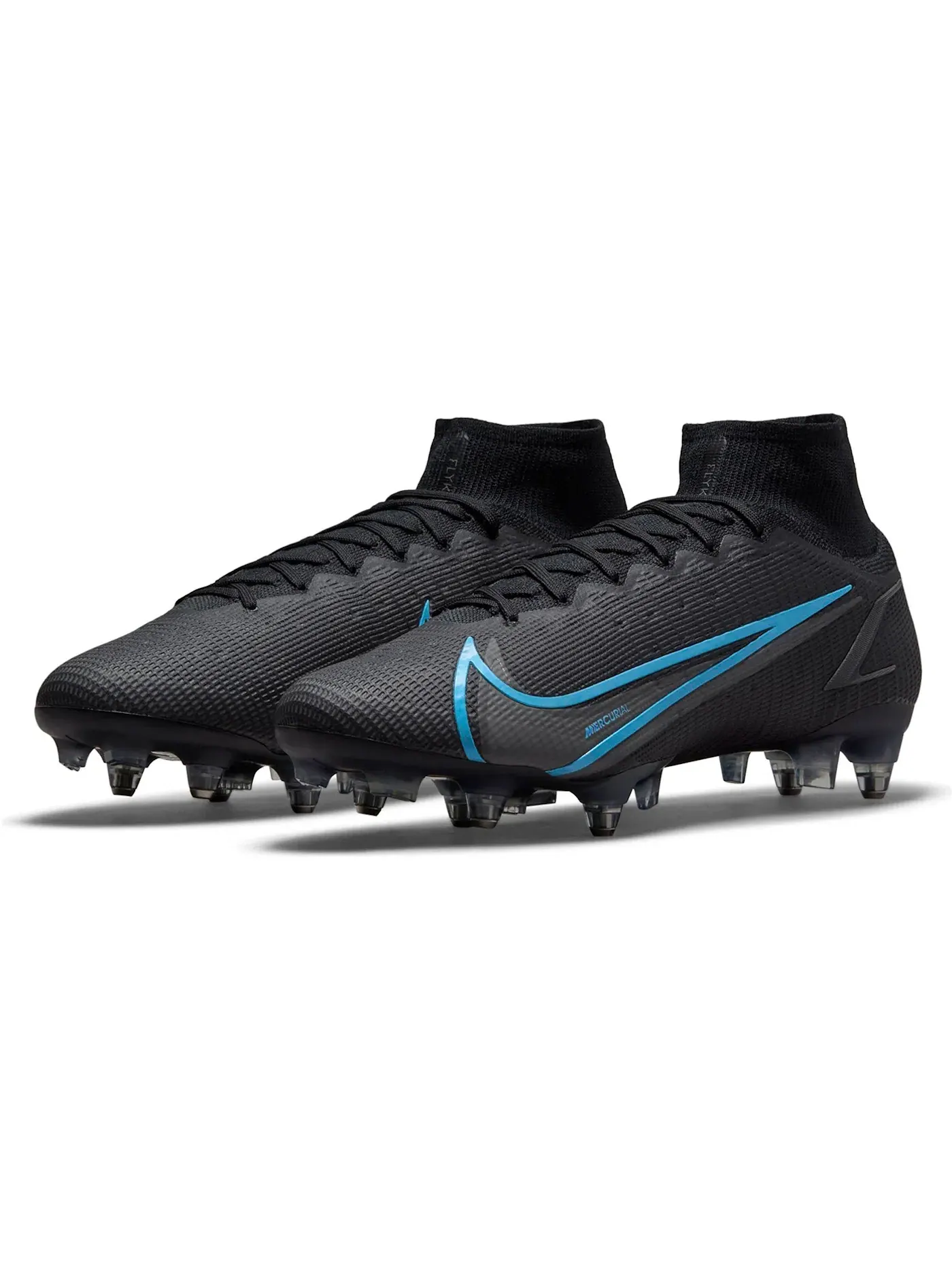 Мужские бутсы с шипами Nike Mercurial Superfly 8 Elite SG-Pro AC Black Pack — изображение 2 из 5, черный/черный/серый
