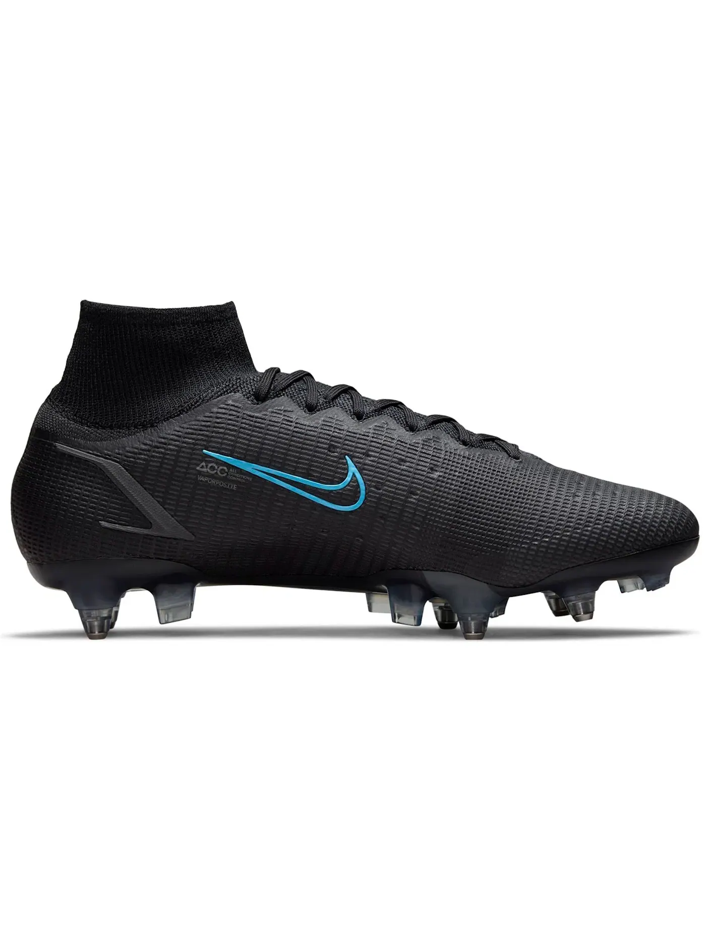 Мужские бутсы с шипами Nike Mercurial Superfly 8 Elite SG-Pro AC Black Pack — изображение 4 из 5, черный/черный/серый