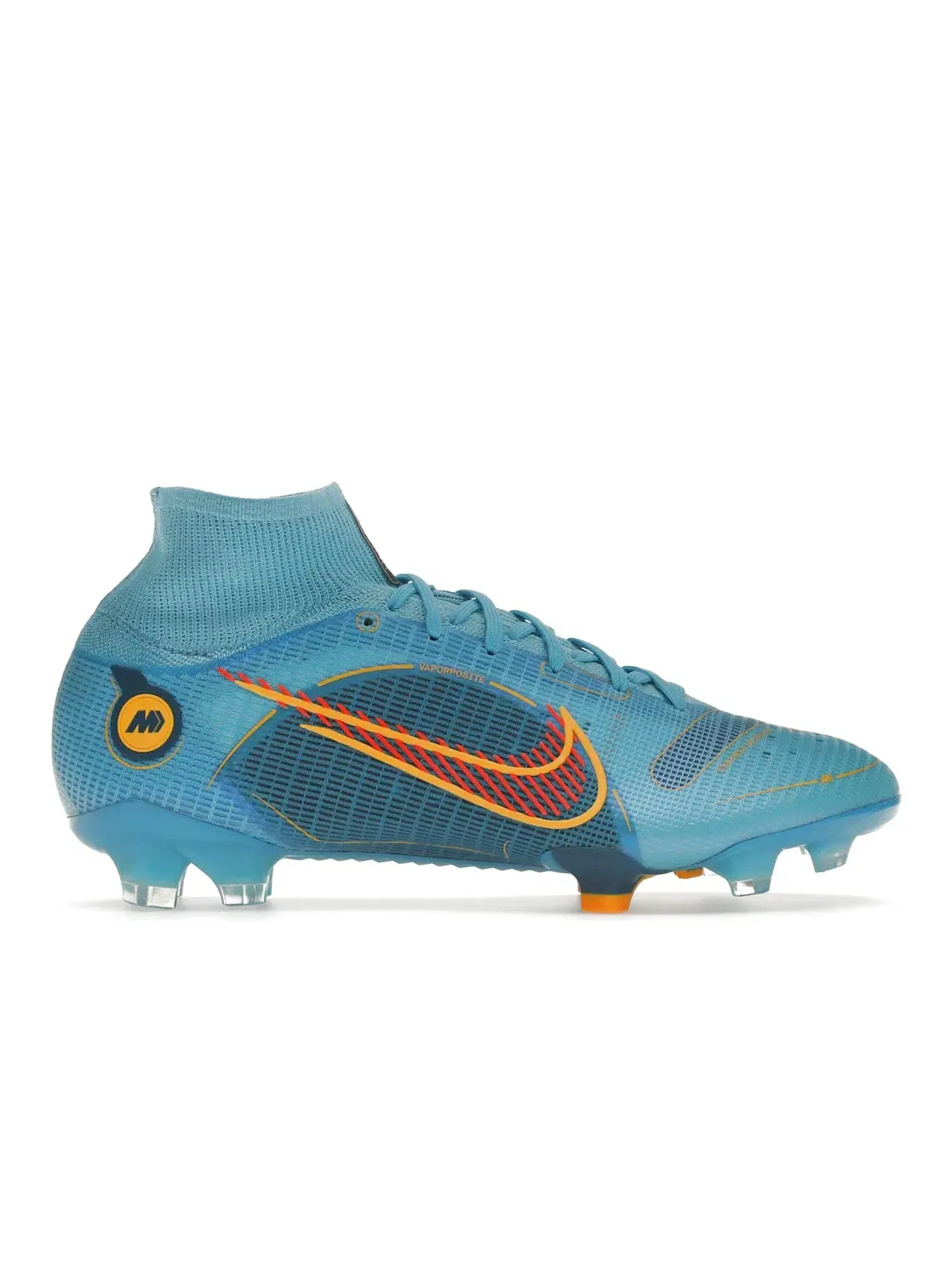Мужские бутсы с высоким верхом Nike Mercurial Superfly 8 FG — изображение 1 из 4, синий оранжевый