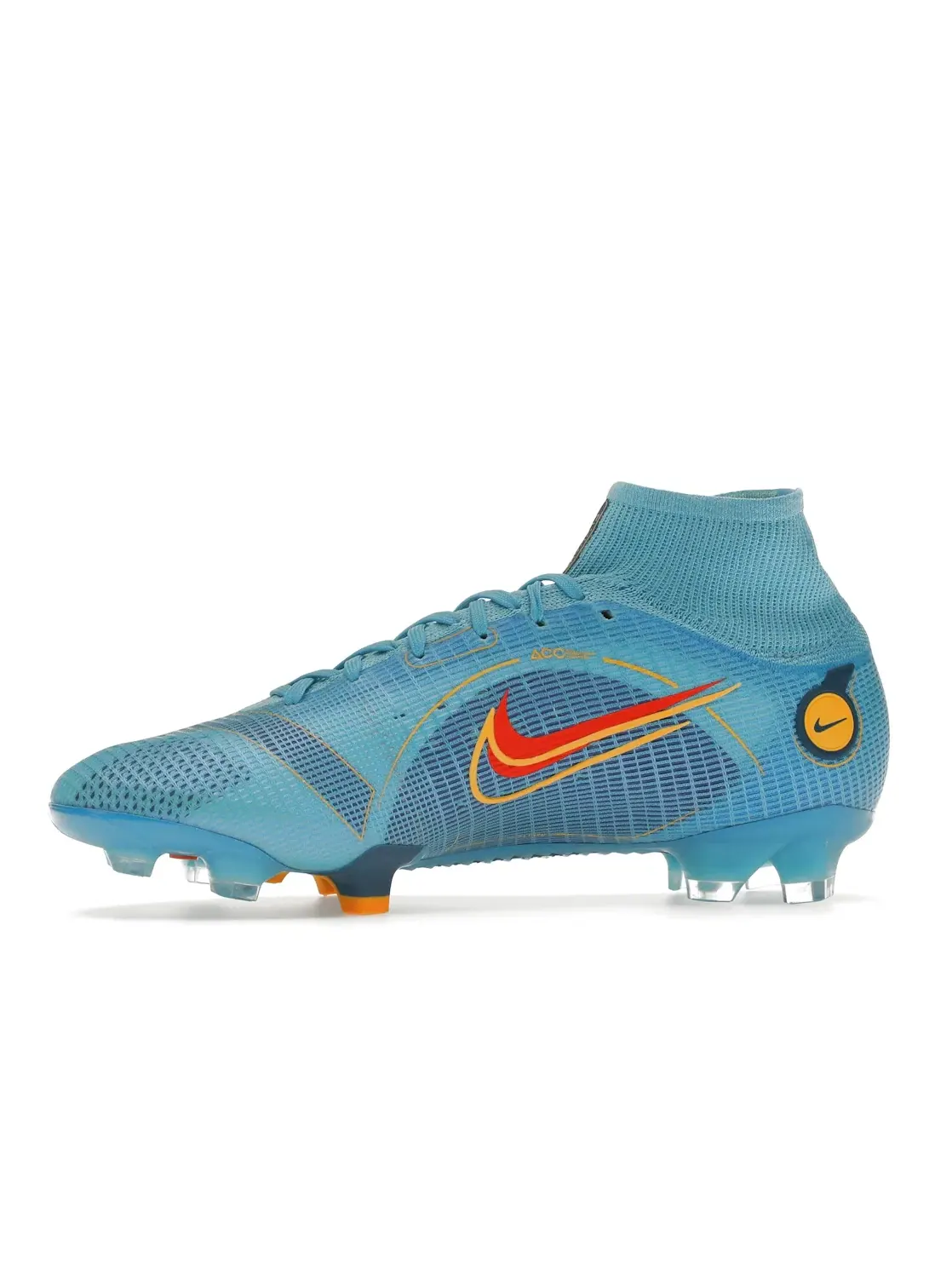 Мужские бутсы с высоким верхом Nike Mercurial Superfly 8 FG — изображение 3 из 4, синий оранжевый