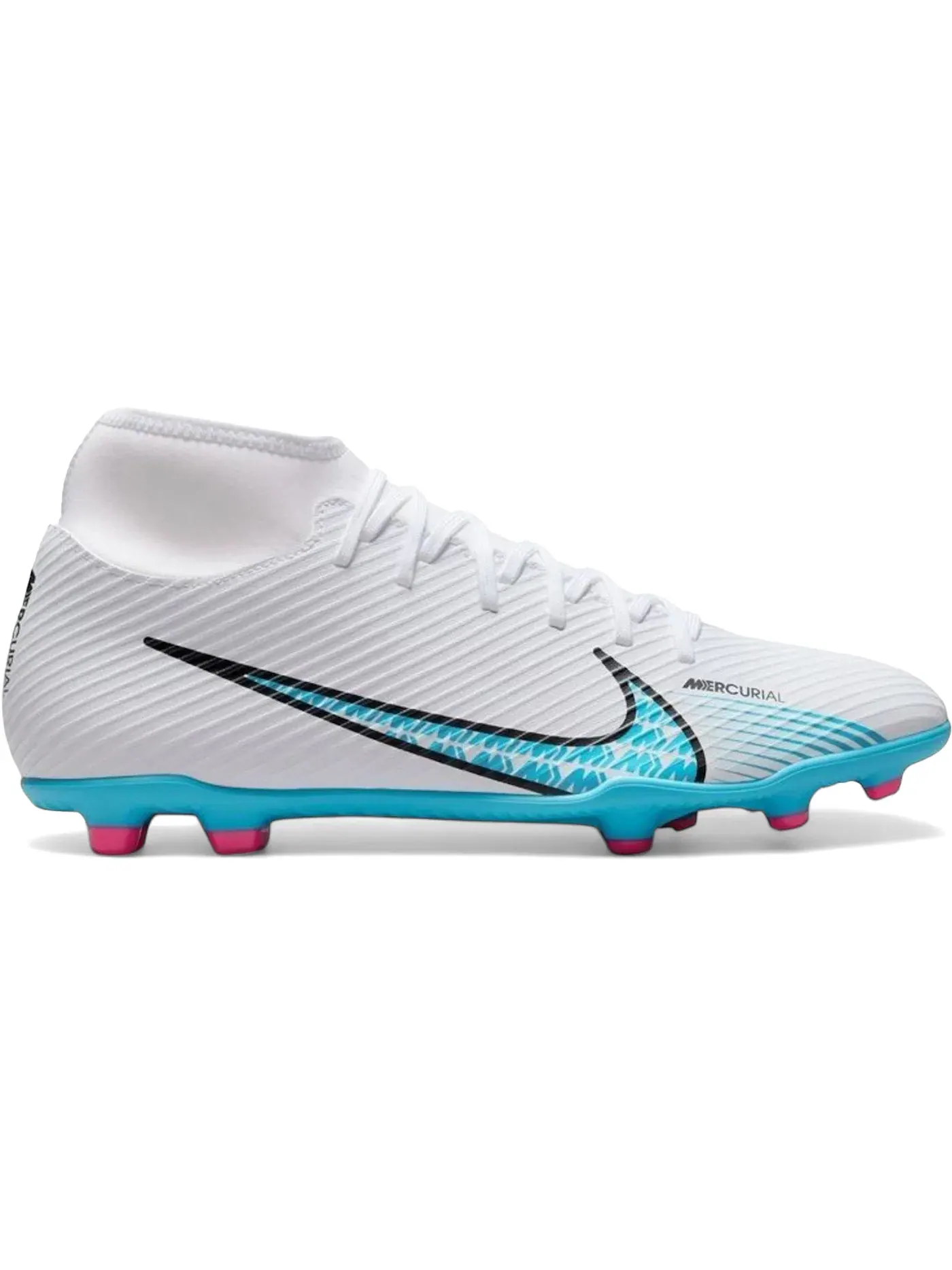 Мужские бутсы с принтом Nike Mercurial Superfly 9 Club MG — изображение 1 из 1, белый/розовый/синий