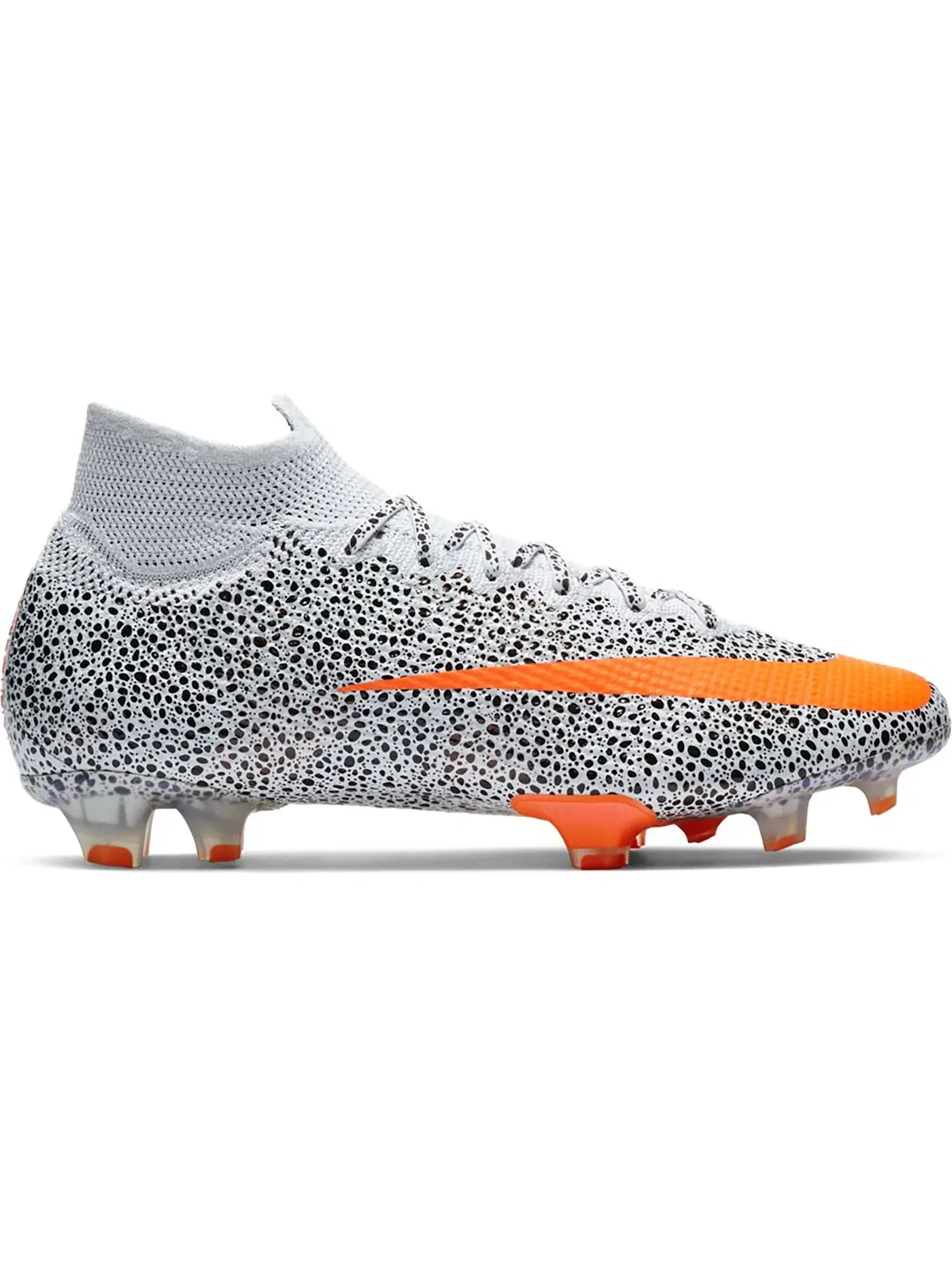 Мужские бутсы с высоким воротником Nike Mercurial Superfly 7 Elite CR7 FG — изображение 1 из 1, белый/черный-оранжевый