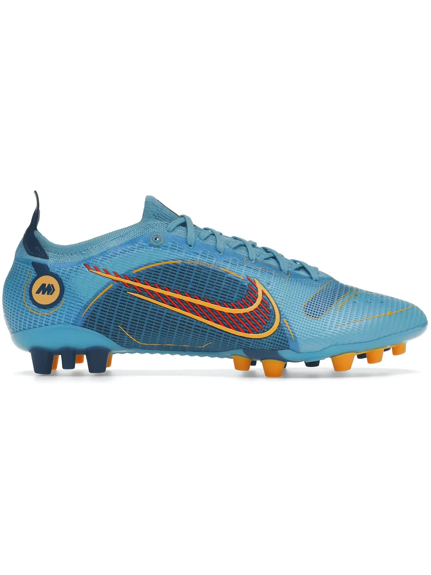 Мужские бутсы Nike Mercurial Vapor 14 Elite AG — изображение 1 из 1, синий//оранжевый