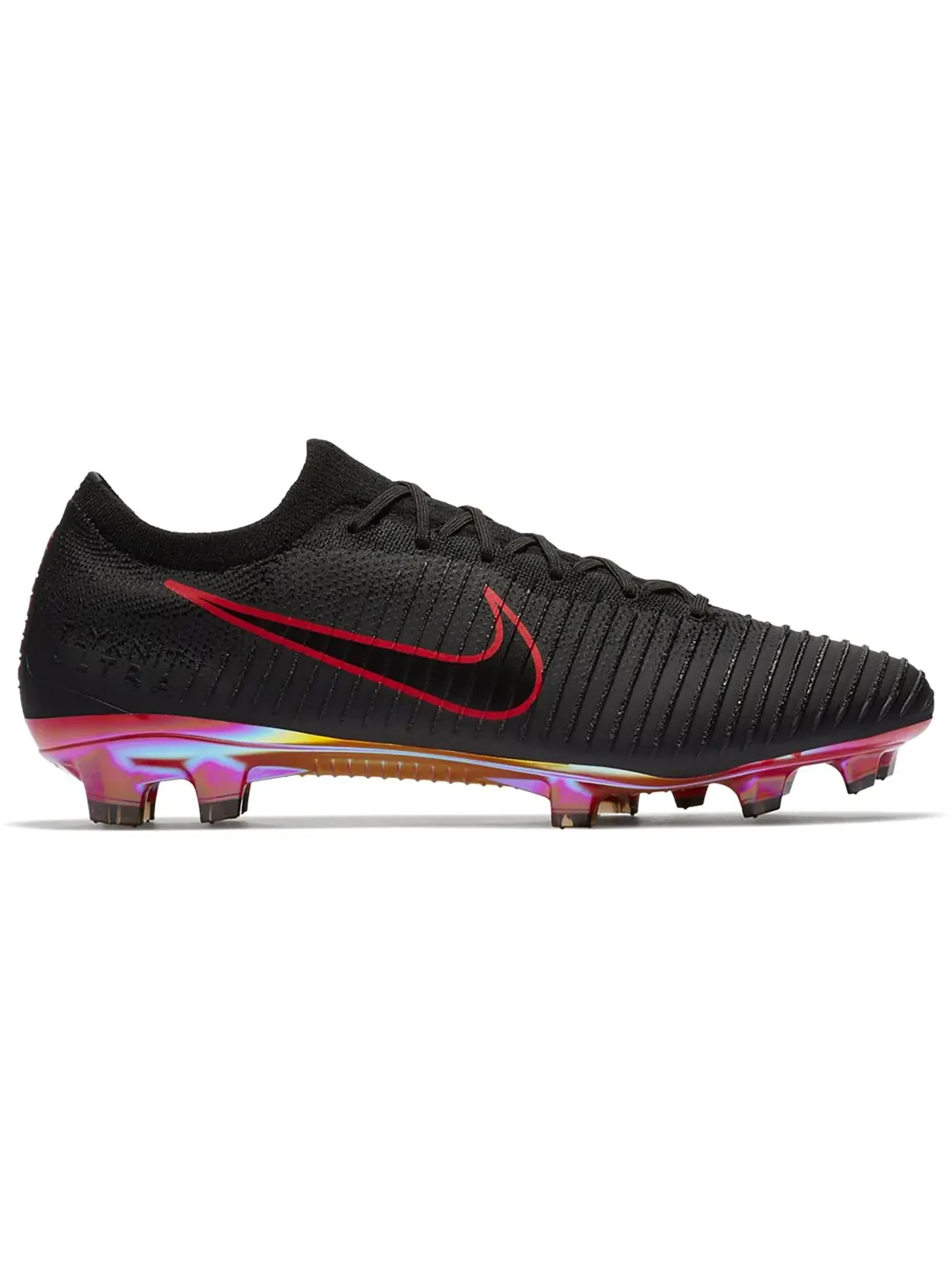 Мужские бутсы с высоким верхом Nike Mercurial Vapor Flyknit Ultra FG — изображение 1 из 1, черный/черный-красный