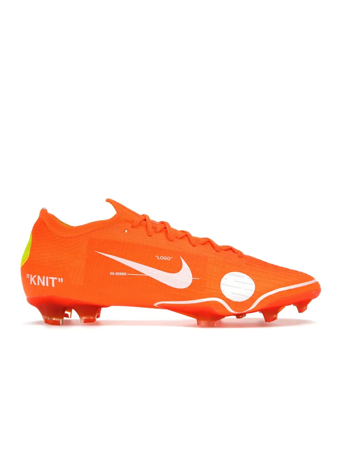 Мужские бутсы с принтом Nike Mercurial Vapor 360 Off-White — изображение 1 из 4, оранжевый/белый