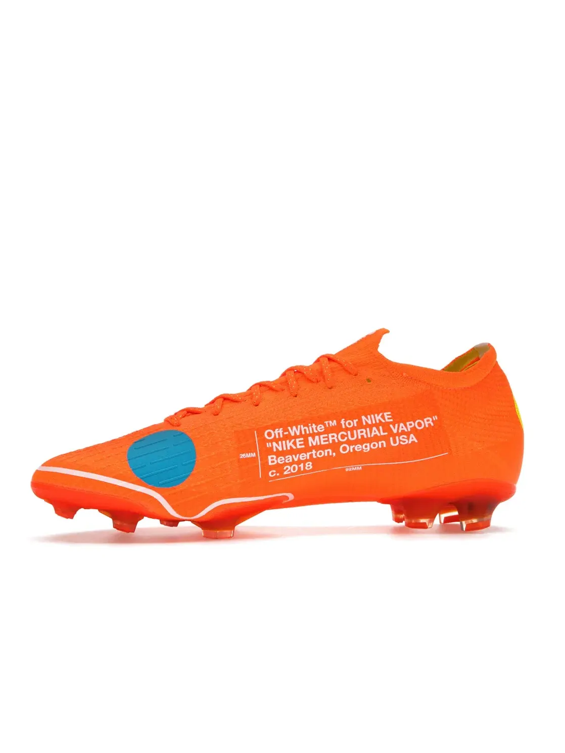 Мужские бутсы с принтом Nike Mercurial Vapor 360 Off-White — изображение 3 из 4, оранжевый/белый
