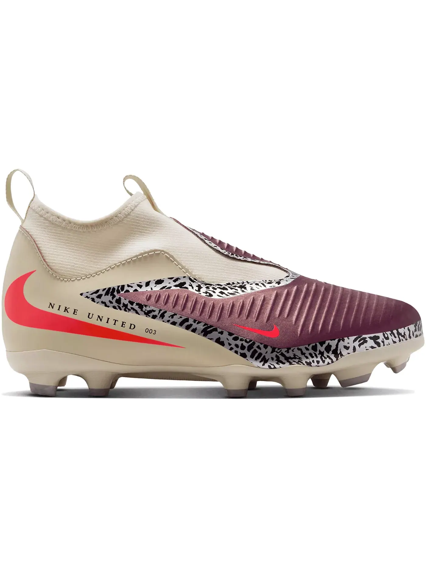 Детские бутсы Nike Phantom 6 High Academy FG/MG — изображение 1 из 1, бордовый//красный