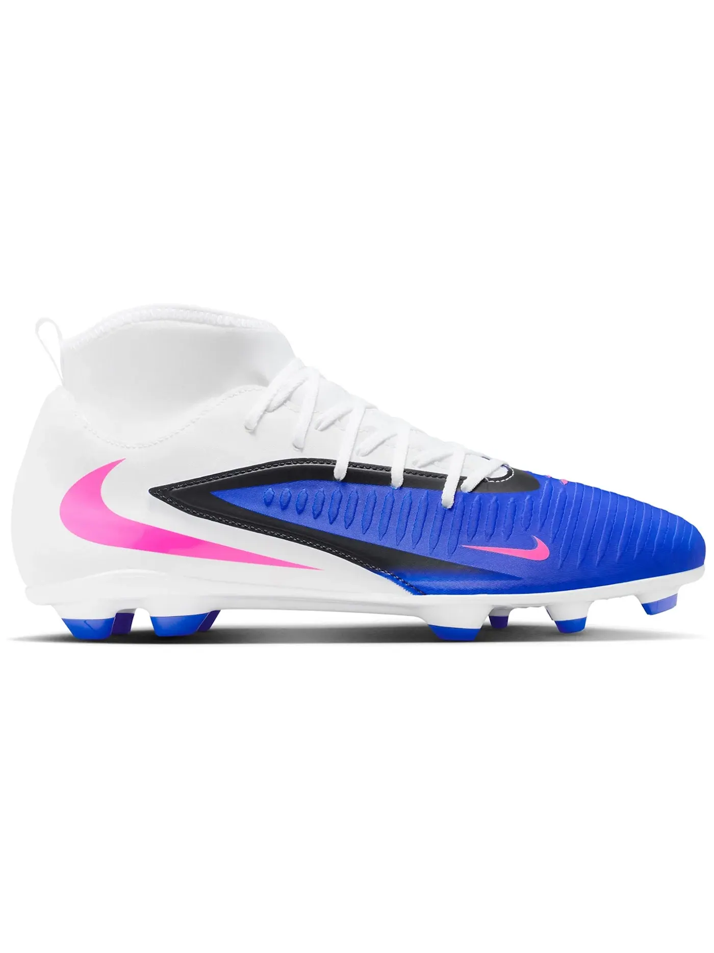 Мужские бутсы с высокой поддержкой Phantom 6 High Club FG/MG Nike — изображение 1 из 1, синий/белый/розовый