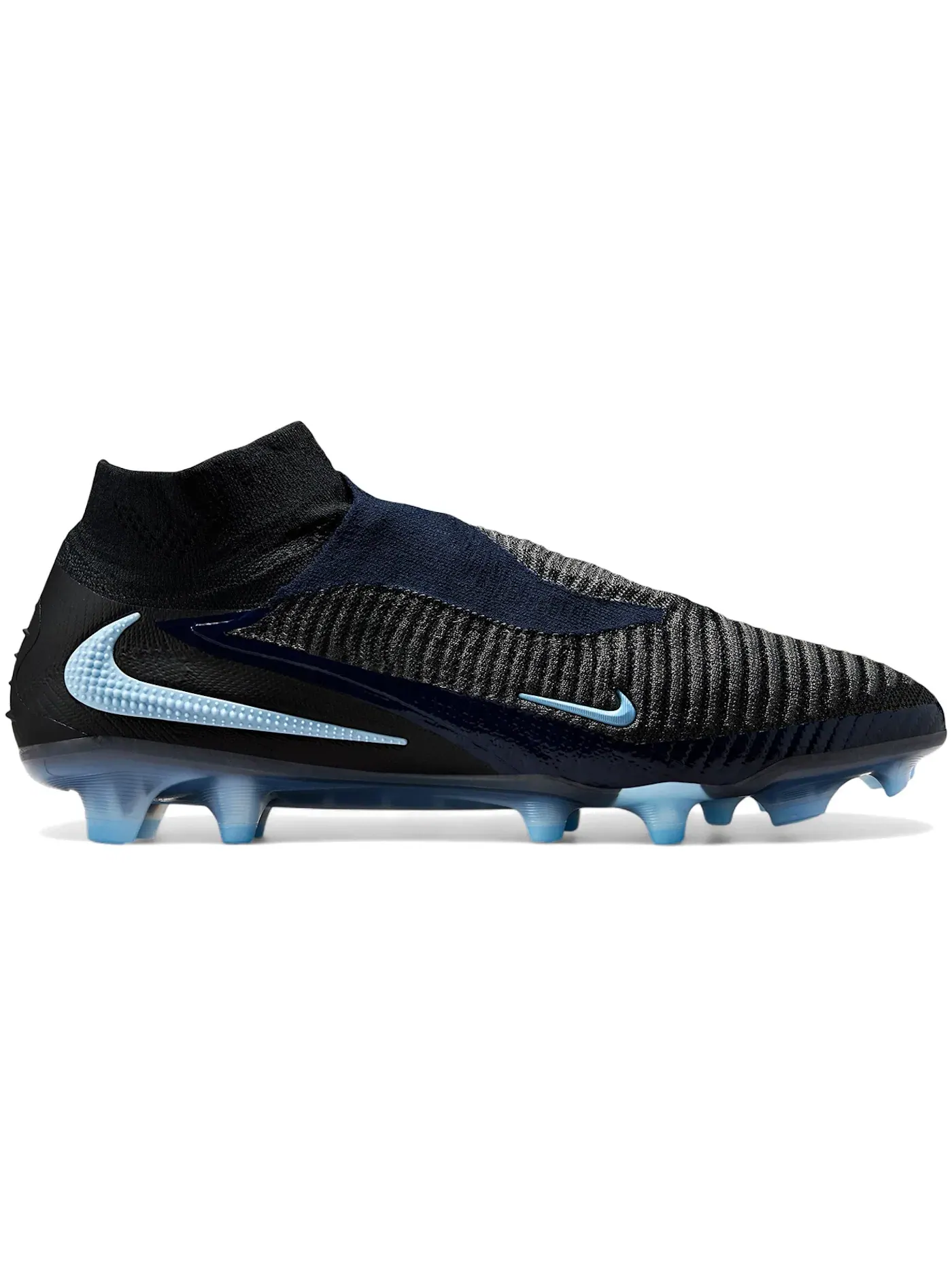Мужские бутсы с принтом Nike Phantom 6 High Elite FG — изображение 1 из 1, черный/черный