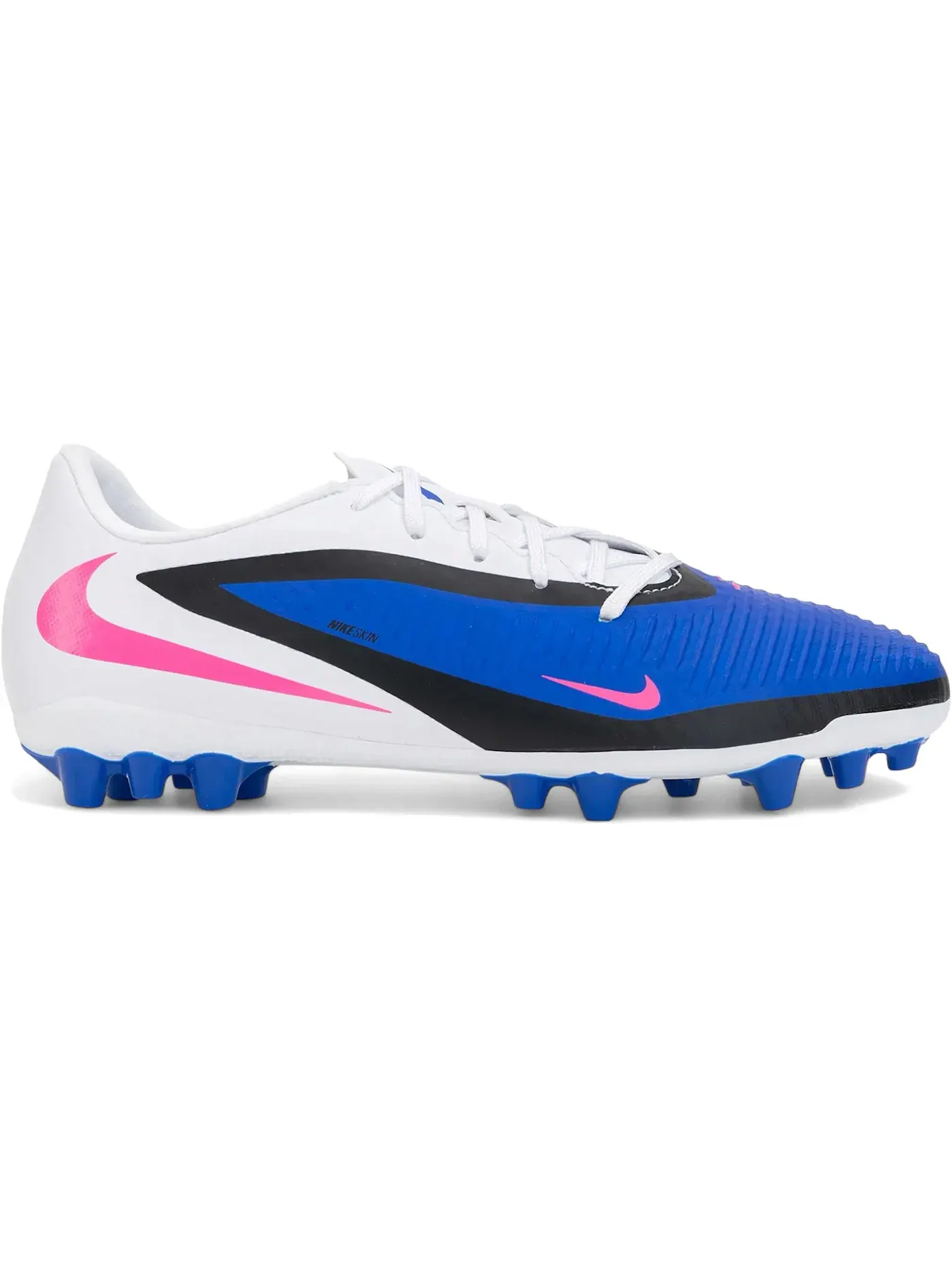 Мужские бутсы с агрессивным рисунком подошвы Nike Phantom 6 Low Academy AG — изображение 1 из 1, синий/белый/розовый