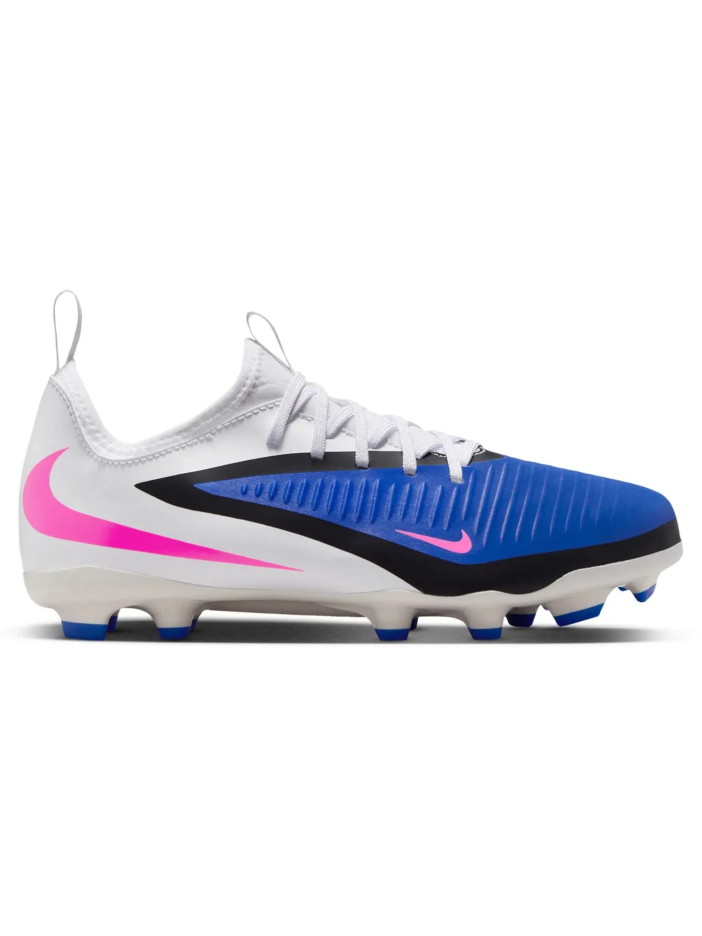 Детские бутсы с шипами Nike Phantom 6 Low Academy MG Attack Pack — изображение 1 из 1, синий/белый/розовый
