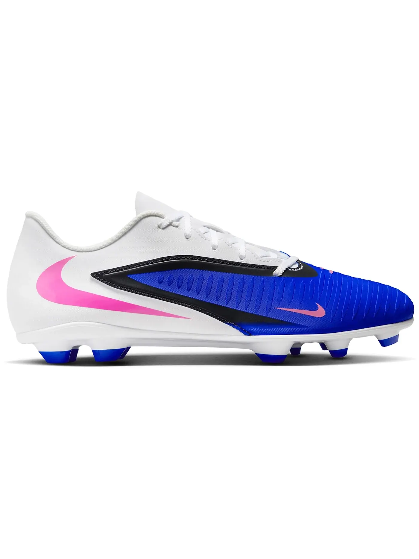 Мужские бутсы FG/MG Nike Phantom 6 Low Club Attack Pack — изображение 1 из 1, синий/белый/розовый
