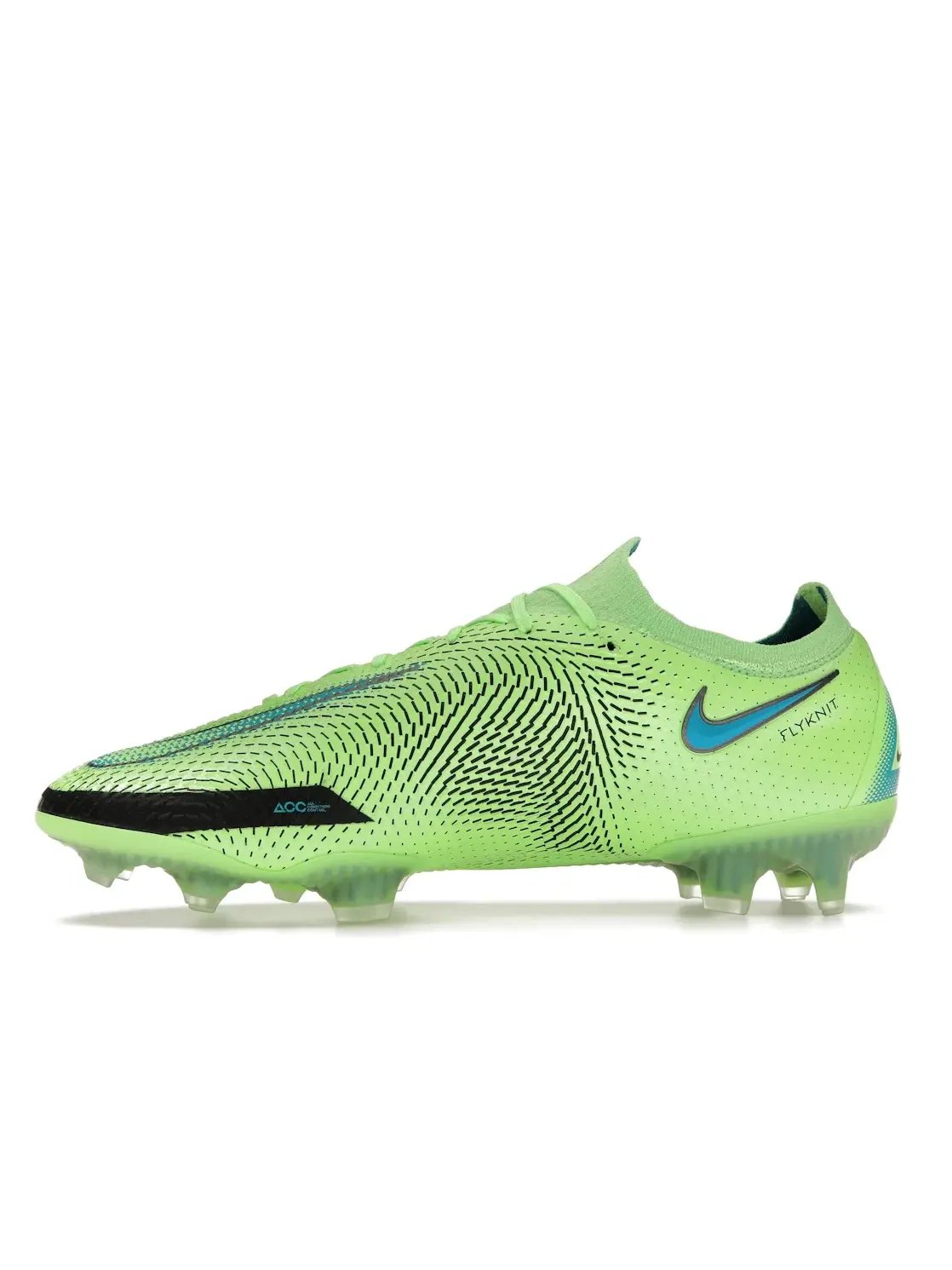 Мужские бутсы с высоким верхом Nike Phantom GT Elite FG, Lime Glow Aquamarine — изображение 3 из 4