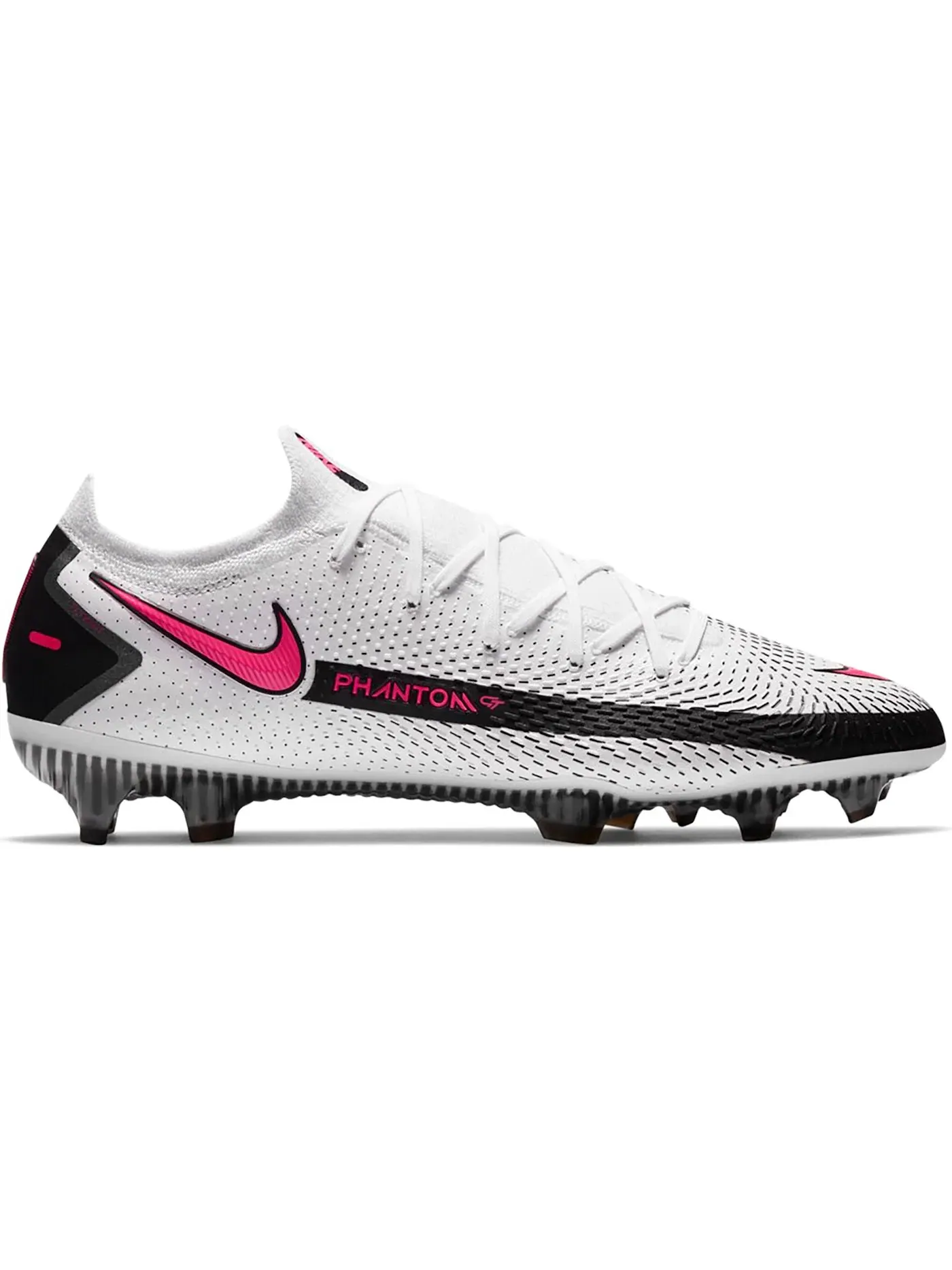 Мужские бутсы с высоким верхом Nike Phantom GT Elite FG — изображение 1 из 1, белый/черный-розовый