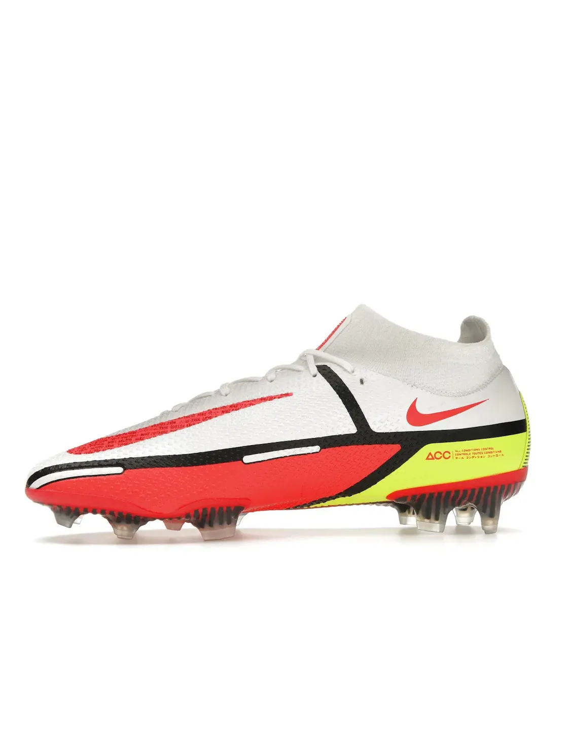 Мужские бутсы с высоким верхом Nike Phantom GT2 Dynamic Fit Elite FG — изображение 3 из 4, белый//яркий
