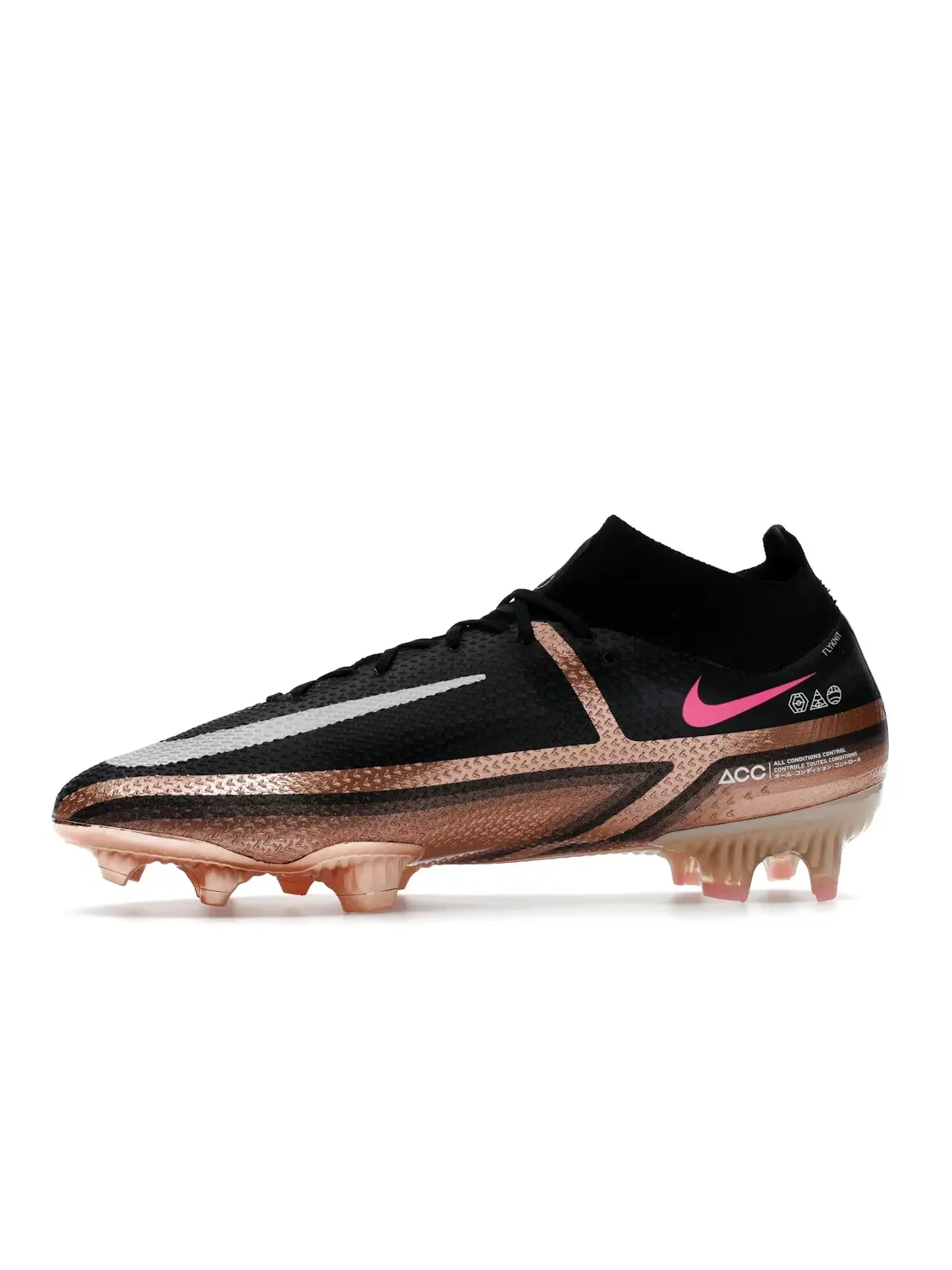 Мужские бутсы Nike Phantom GT2 Elite DF FG — изображение 3 из 4, металлик/черный/белый