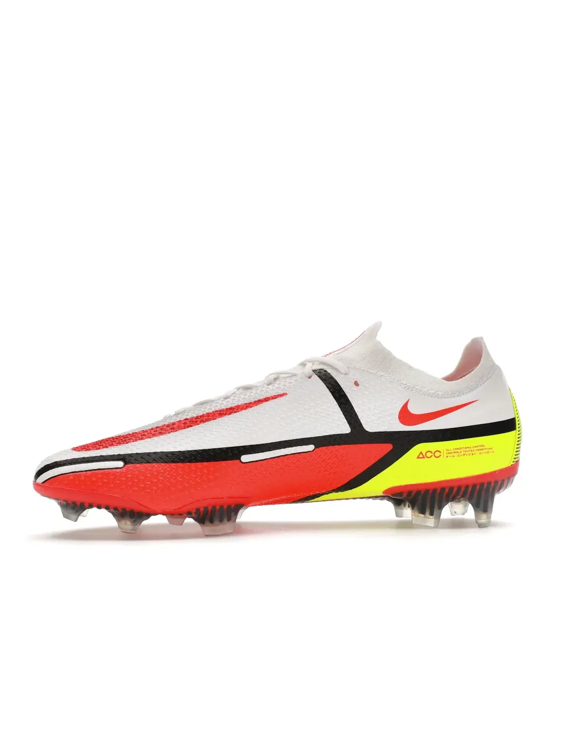 Мужские бутсы футбольные Nike Phantom GT2 Elite FG — изображение 3 из 4, белый черный яркий