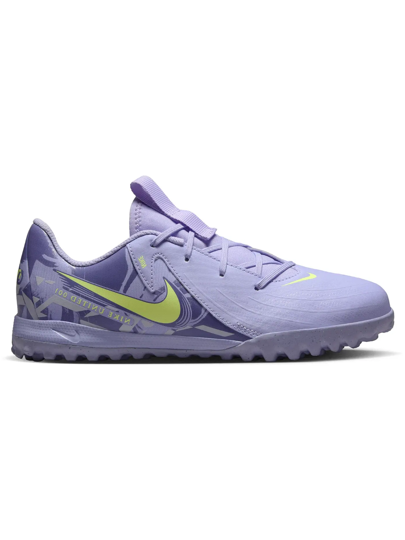 Детские бутсы для футбола с грунтозацепами Nike Phantom GX 2 Academy TF — изображение 1 из 1, фиолетовый