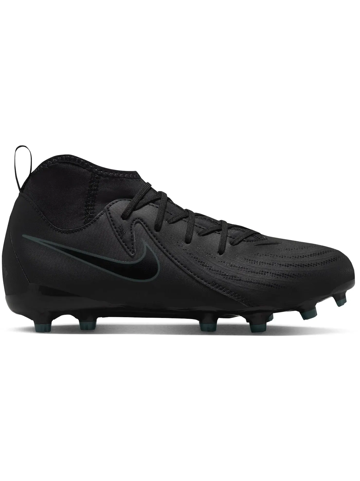 Детские бутсы с высоким верхом Nike Phantom Luna 2 Academy FG — изображение 1 из 1, черный/глубокий/черный