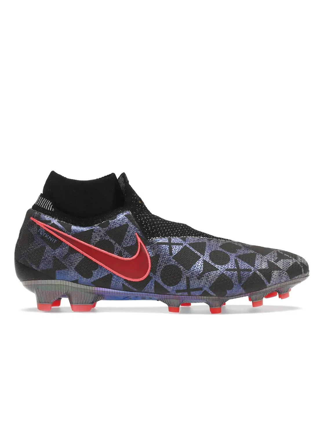 Мужские бутсы с высоким верхом Nike Phantom Vision Elite Dynamic Fit FG — изображение 1 из 4, белый/яркий-синий-черный