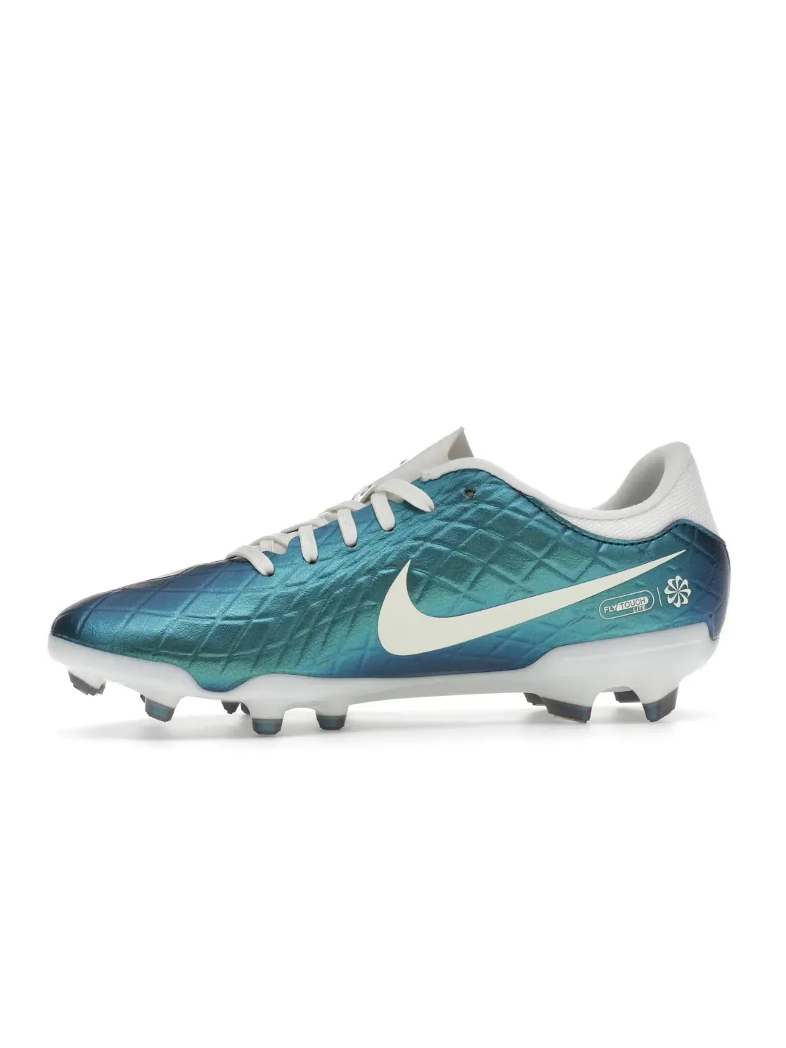 Мужские бутсы с твердым покрытием Nike Tiempo Emerald Legend 10 Academy FG/MG, Dark Atomic Teal Sail — изображение 3 из 4