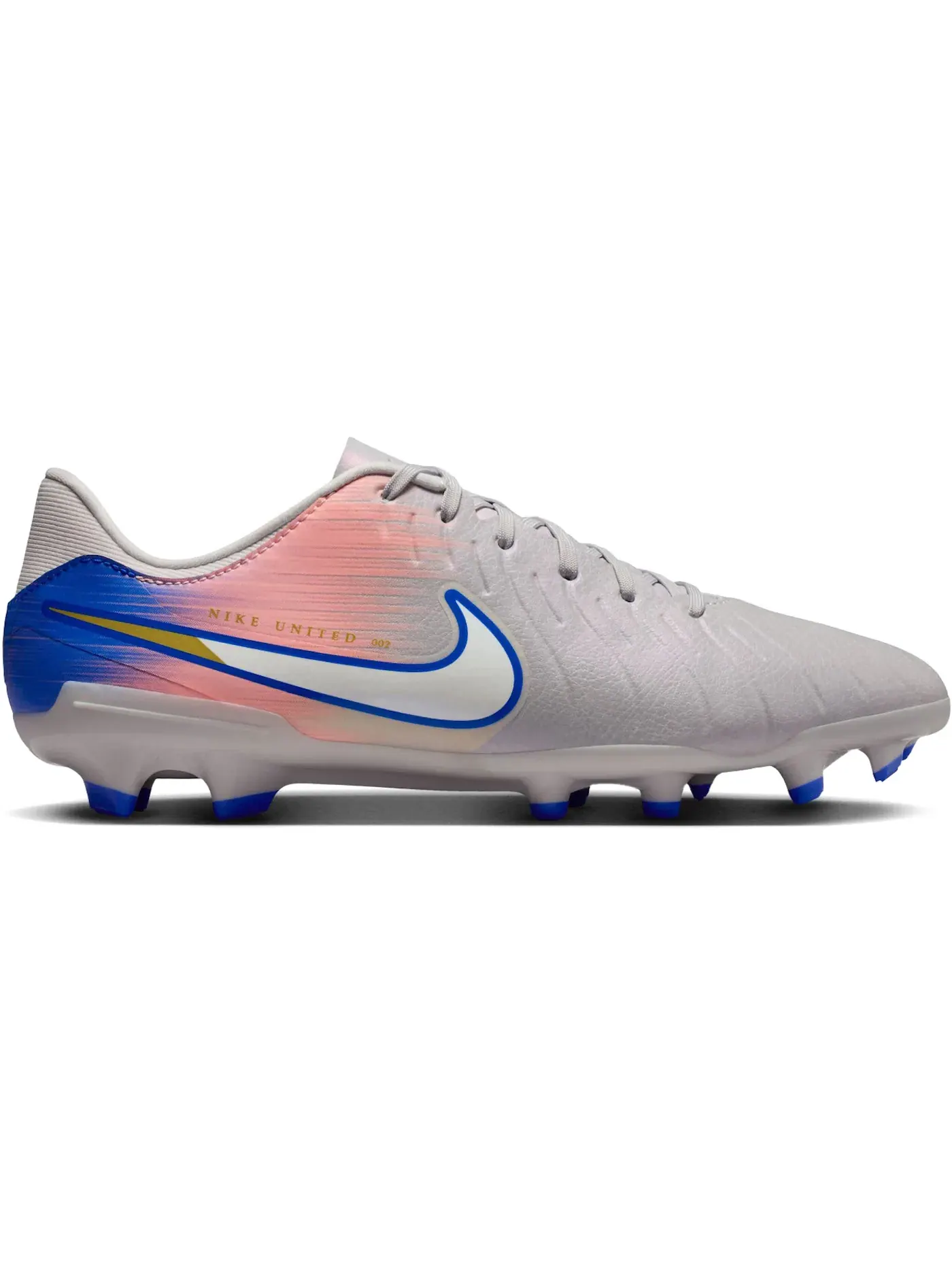 Мужские бутсы с синтетическим верхом Nike Tiempo Legend 10 Academy FG/MG — изображение 1 из 1, серый/синий