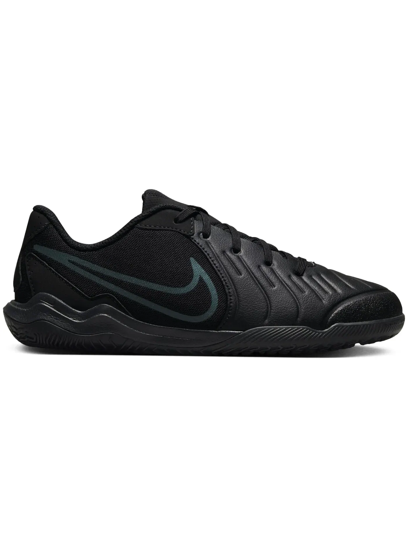 Детские бутсы Nike Tiempo Legend 10 Academy IC — изображение 1 из 1, черный/глубокий/черный