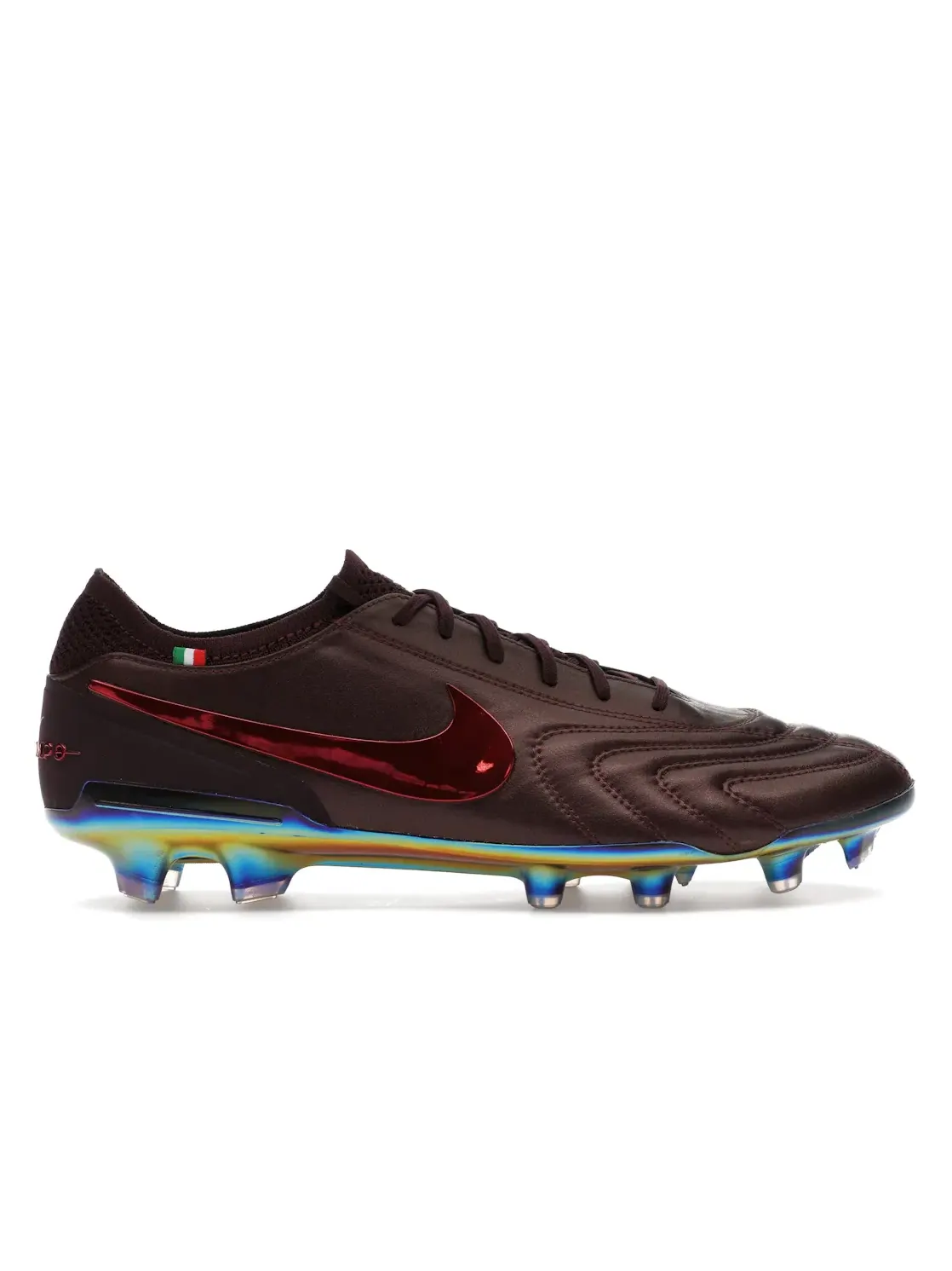 Мужские бутсы футбольные Nike Tiempo Legend 10 Elite Luxe FG — изображение 1 из 4, винный/яркий