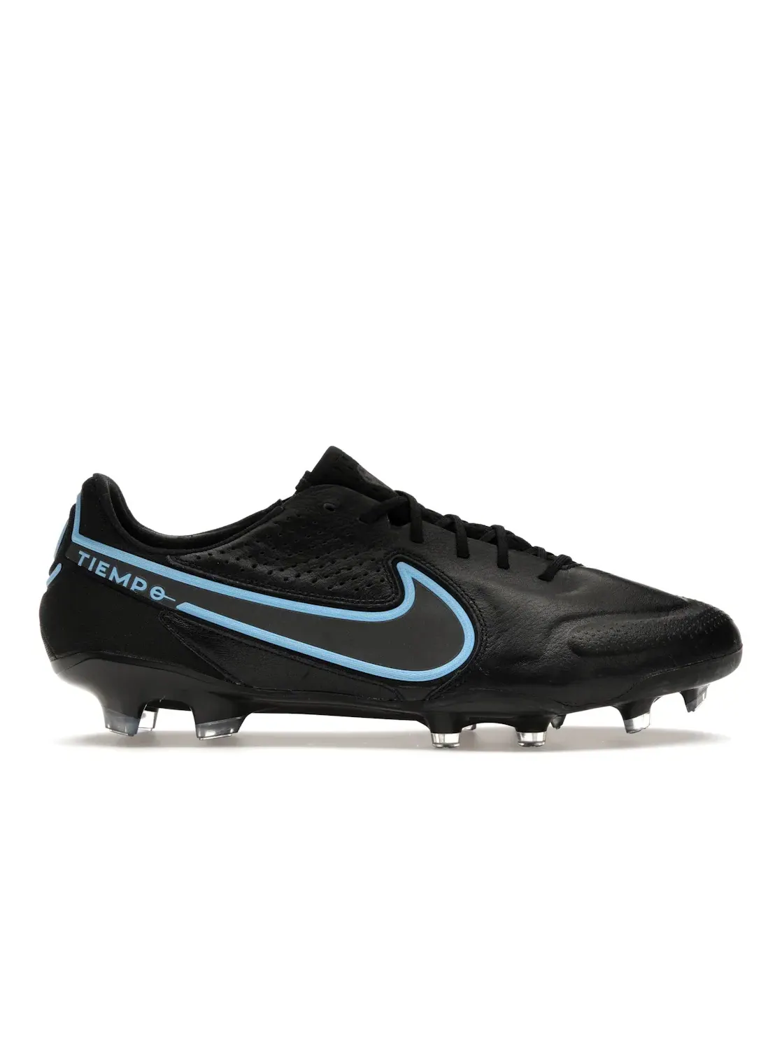 Мужские бутсы с кожаным верхом Nike Tiempo Legend 9 Elite FG — изображение 1 из 4, черный/серый/черный