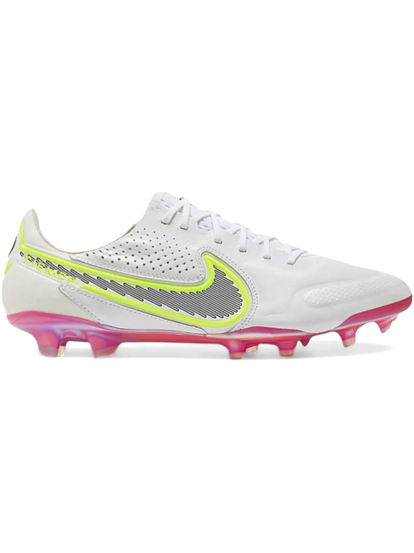 Мужские бутсы с натуральной кожи Tiempo Legend 9 Elite FG Nike — изображение 1 из 1, белый/черный/яркий