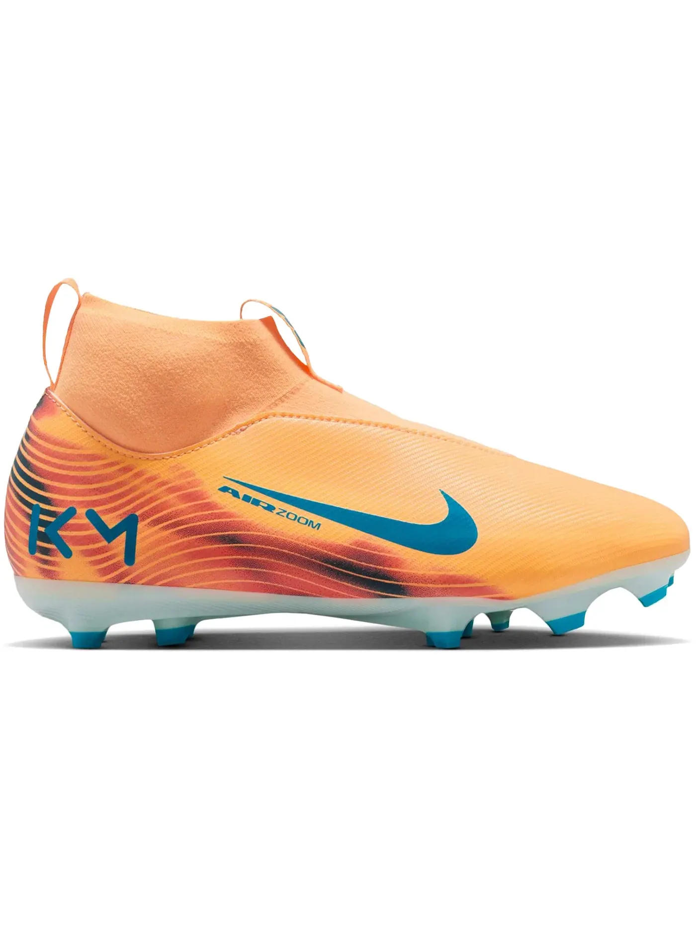 Детские бутсы Kylian Mbappé Nike, Melon Tint/Igloo/Neo Turquoise — изображение 1 из 1