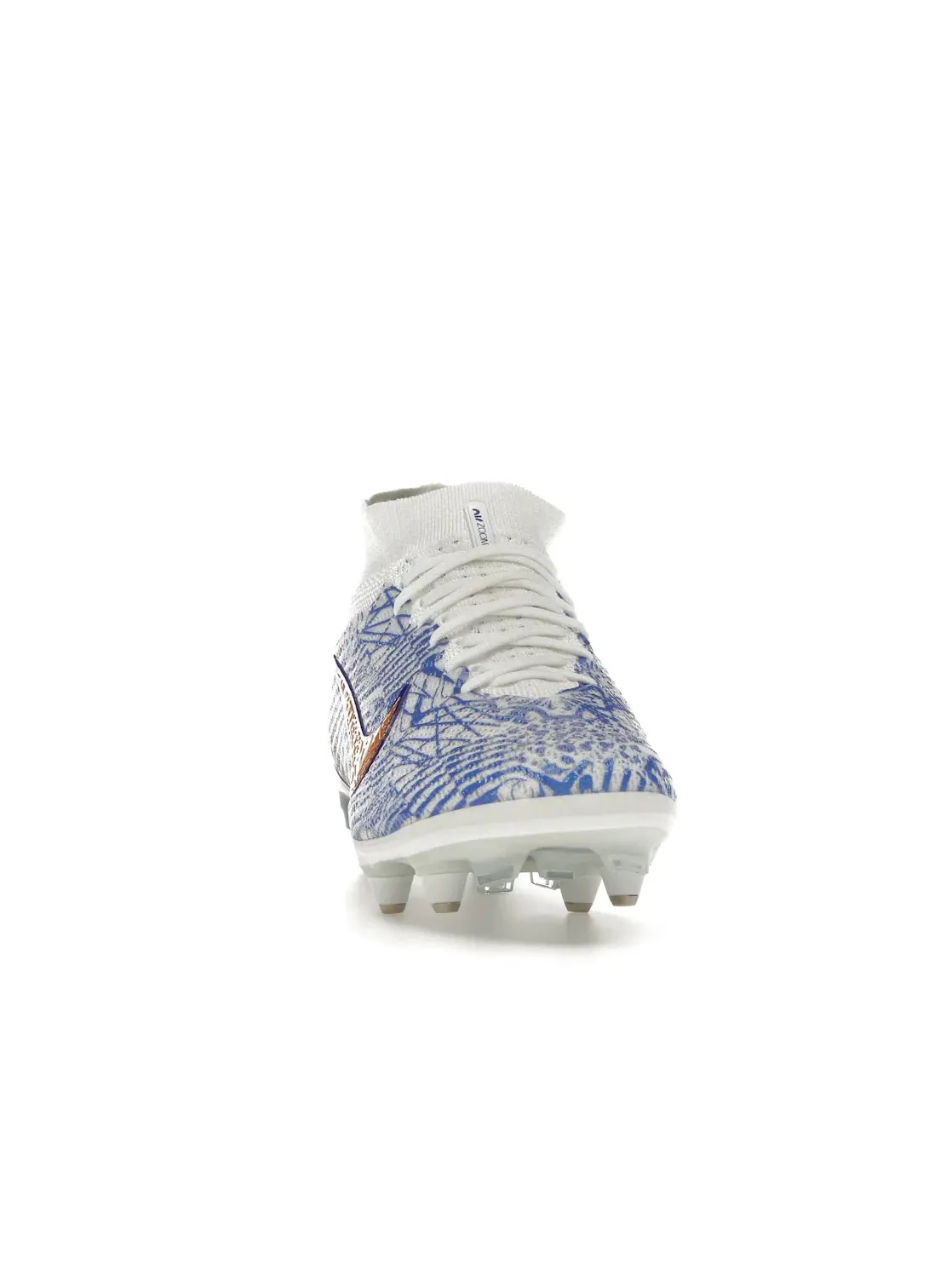 Мужские бутсы с шипами Nike Zoom Mercurial Superfly 9 Elite CR7 SG-Pro AC — изображение 2 из 4, белый синий металлик