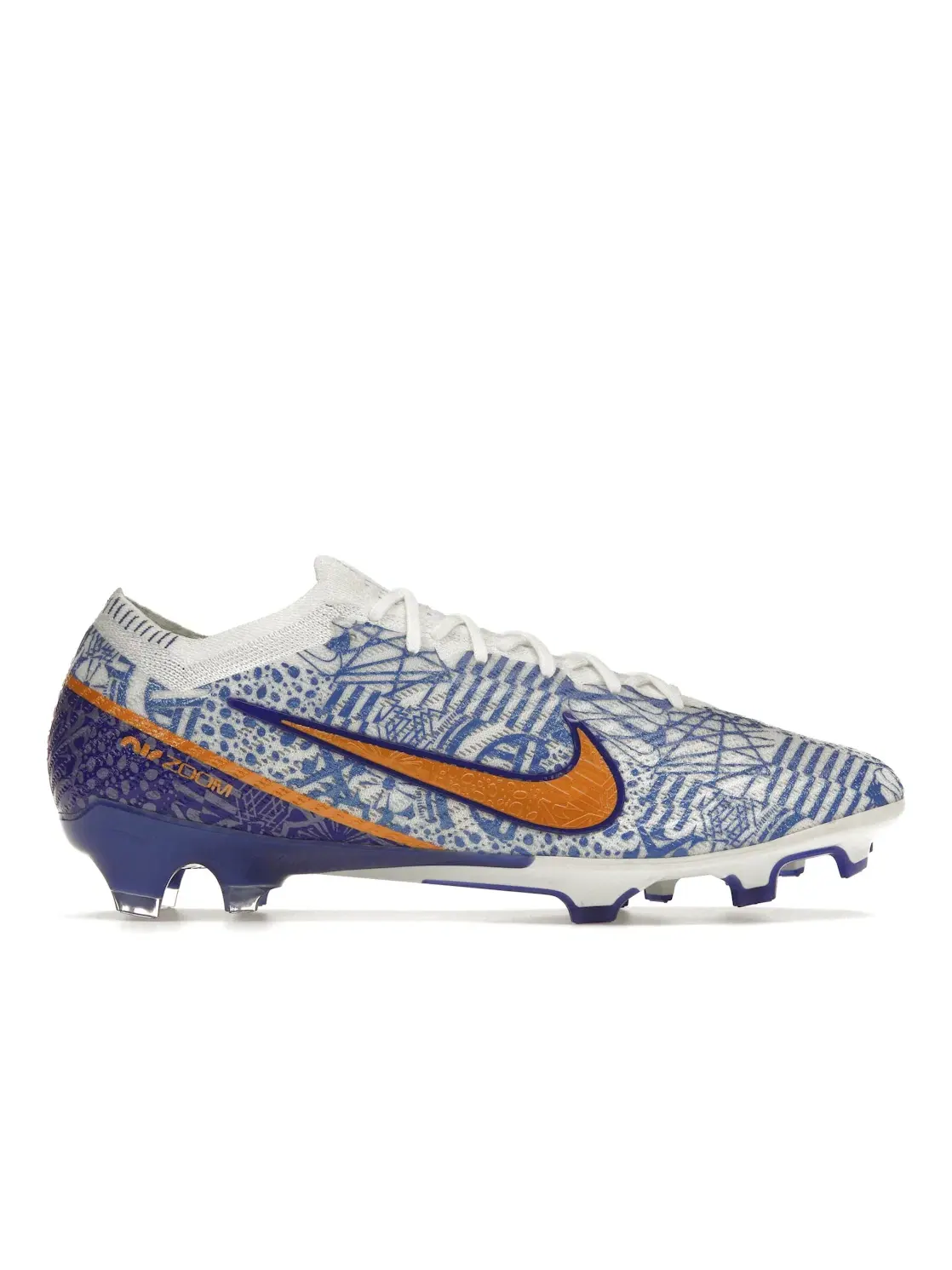 Мужские бутсы с длинным рукавом Nike Zoom Mercurial Vapor 15 Elite FG Pro CR7 — изображение 1 из 4, белый//синий/металлик