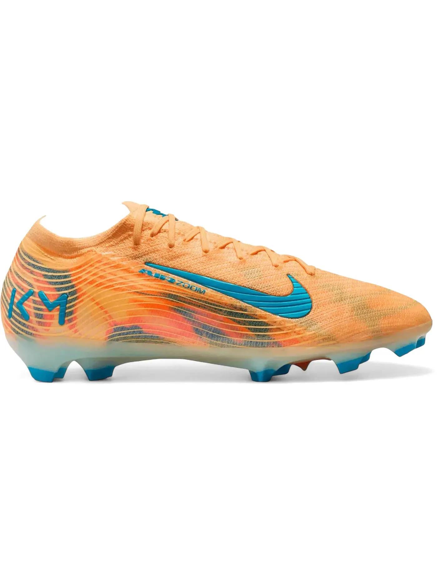 Мужские бутсы Kylian Mbappé Nike, Melon Tint/Igloo/Neo Turquoise — изображение 1 из 1