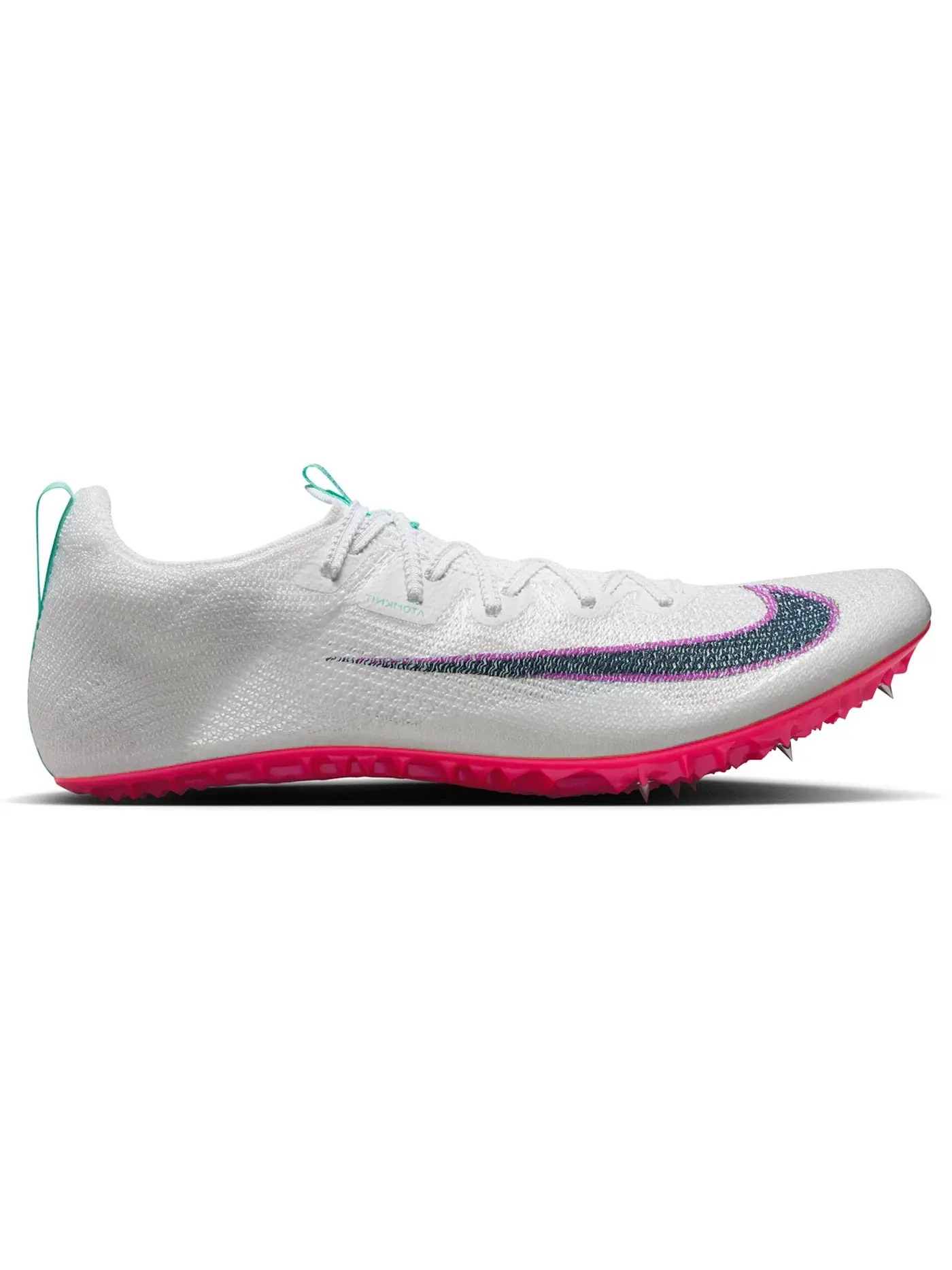 Мужские шиповки с кросс-пластиной Nike Zoom Superfly Elite 2 — изображение 1 из 1, белый/яркий/фиолетовый